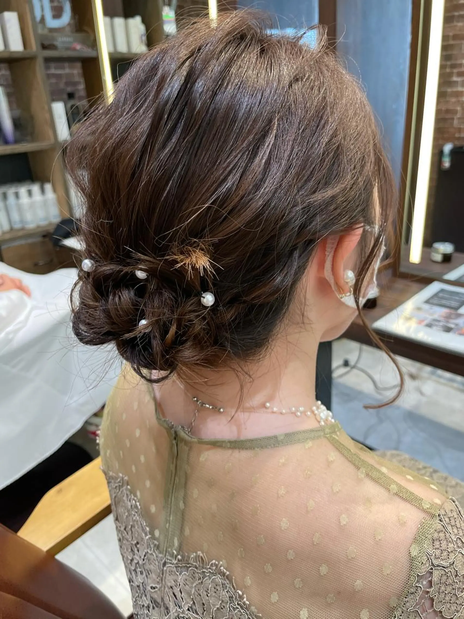 ミディアム ヘアアレンジ 結婚式・ブライダル 髪質改善/縮毛矯正 ツヤ髪🩷さつきのヘアスタイル