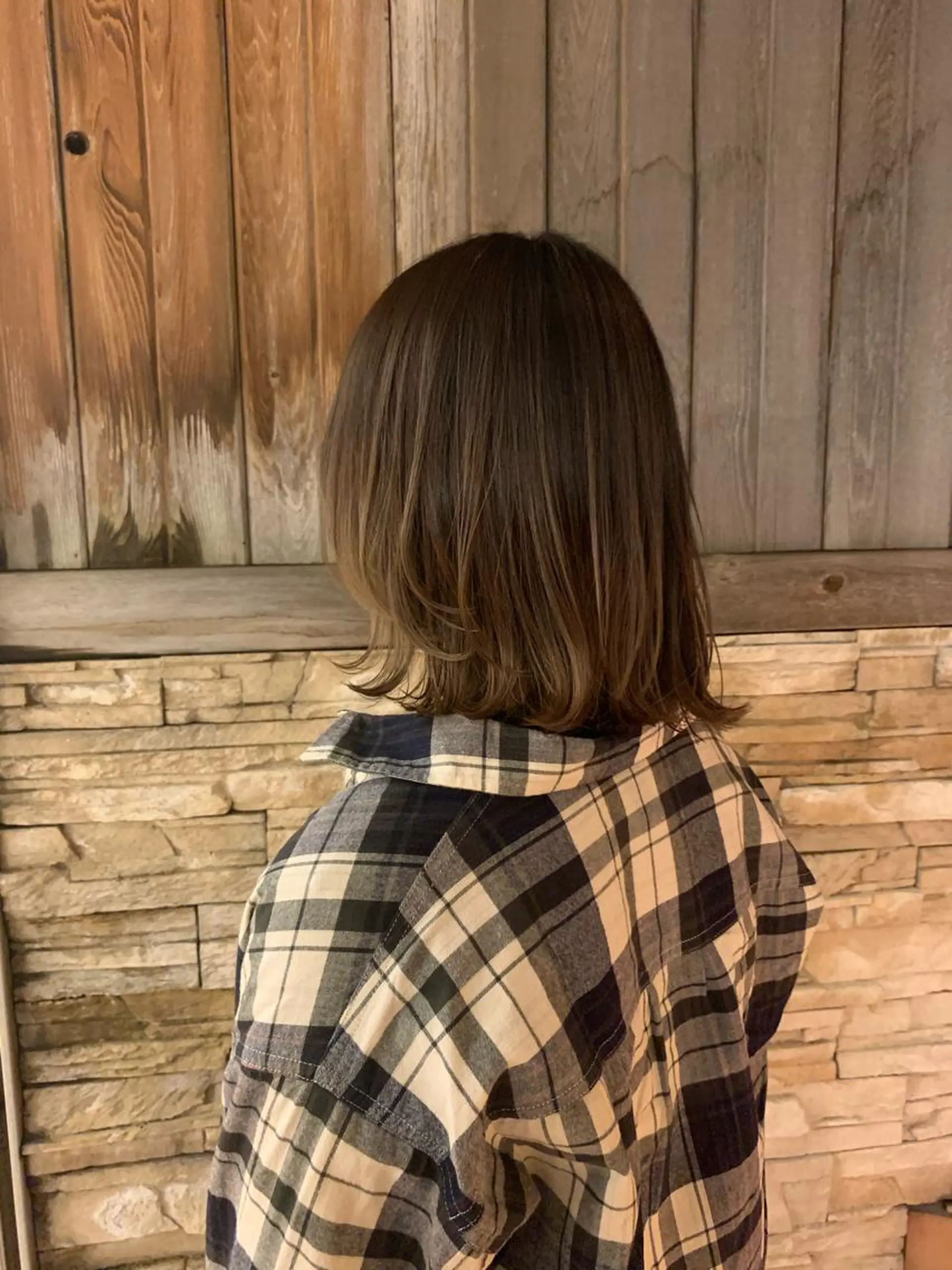 ミディアム ハイライト 松村 総のヘアスタイル