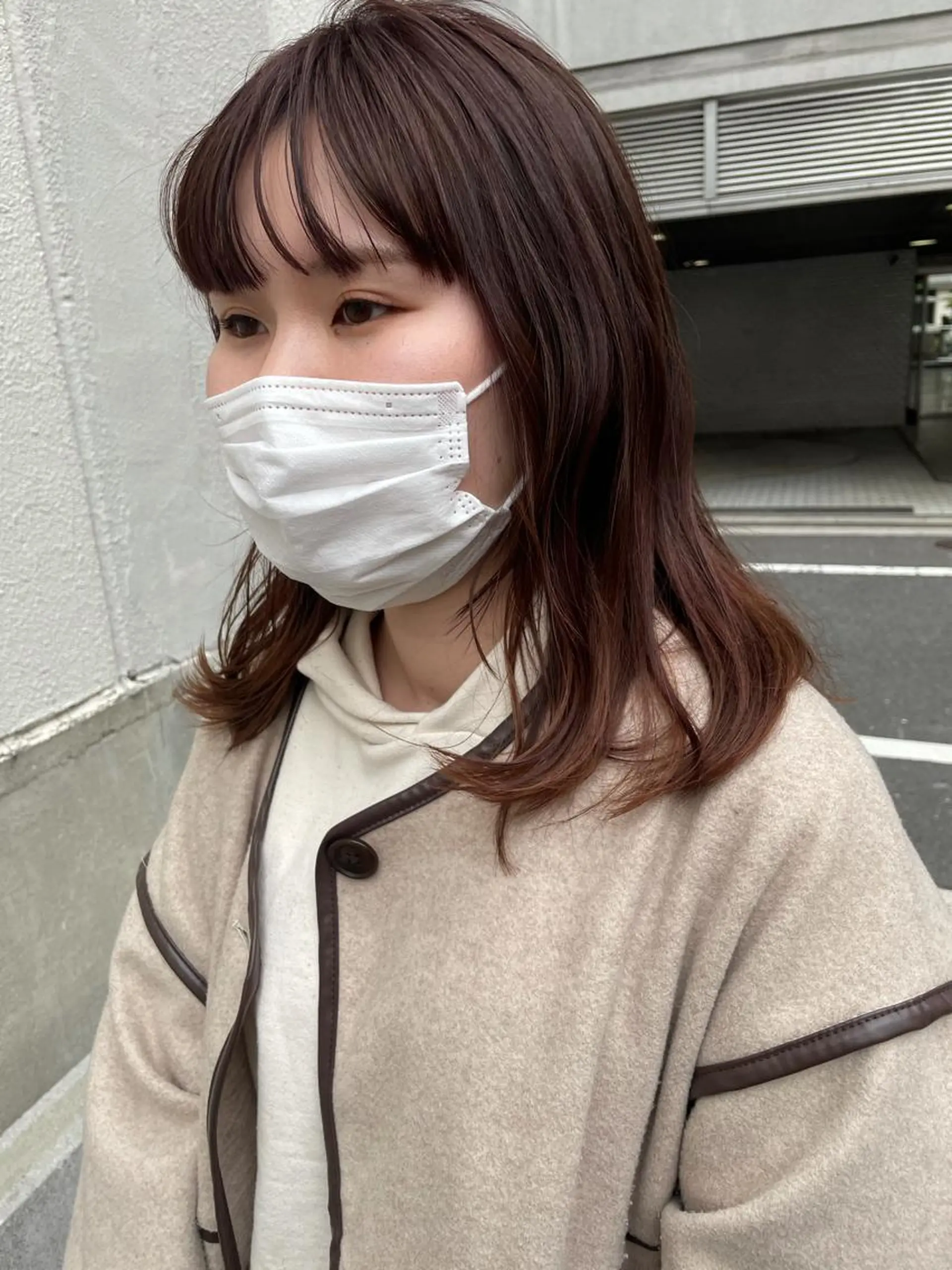 セミロング カット ヘアカラー トリートメント さの あやねのヘアスタイル