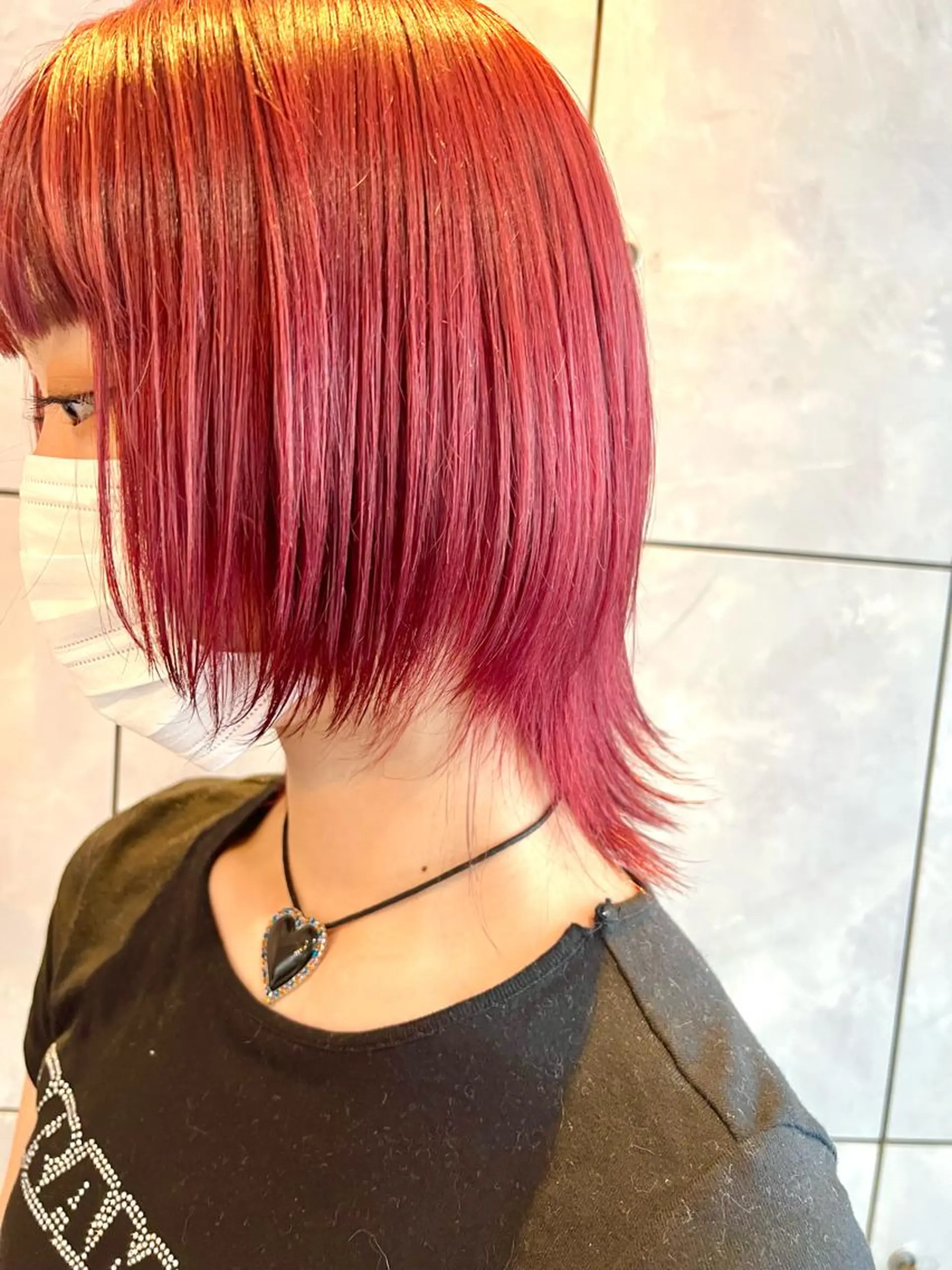 ミディアム カラー ヘアアレンジ ネイル ヘアカラー トリートメント ヘアセット 🌈インナーカラー ‘ショウマ’🌈のヘアスタイル