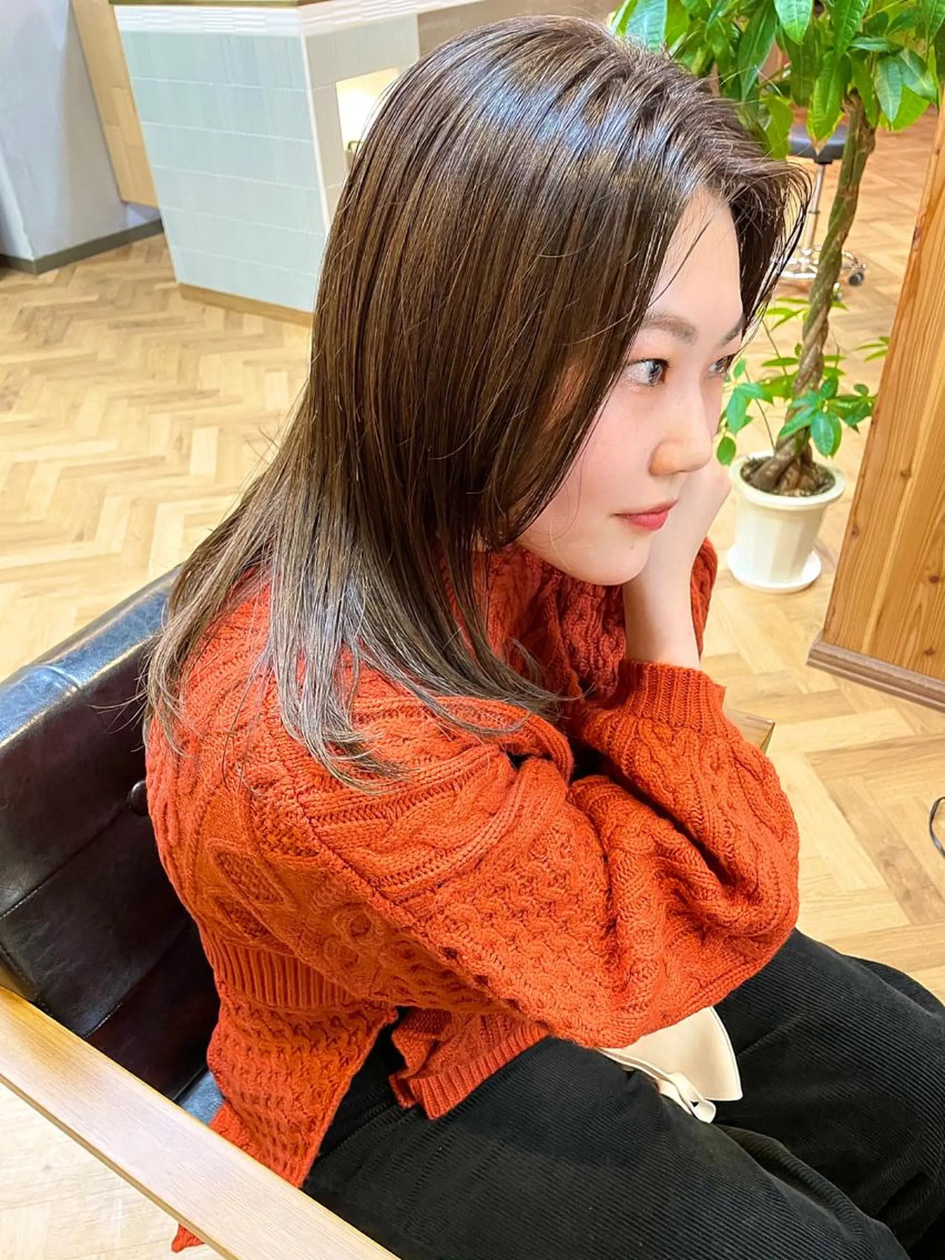 ミディアム カラー パーマ ベージュカラー カット ヘアカラー トリートメント tatsumi/ボブ ウルフ/レイヤーのヘアスタイル