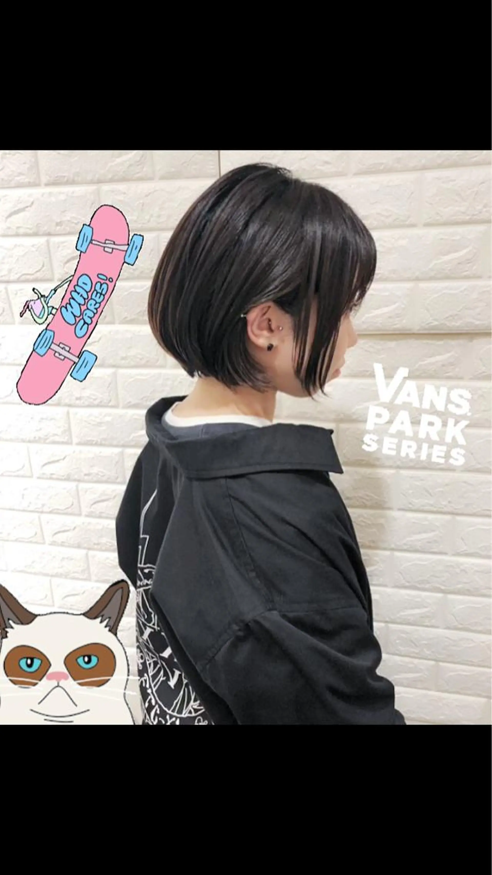 ショート 前下がりボブ ボブ ウルフカット ハッシュカット/七海のヘアスタイル