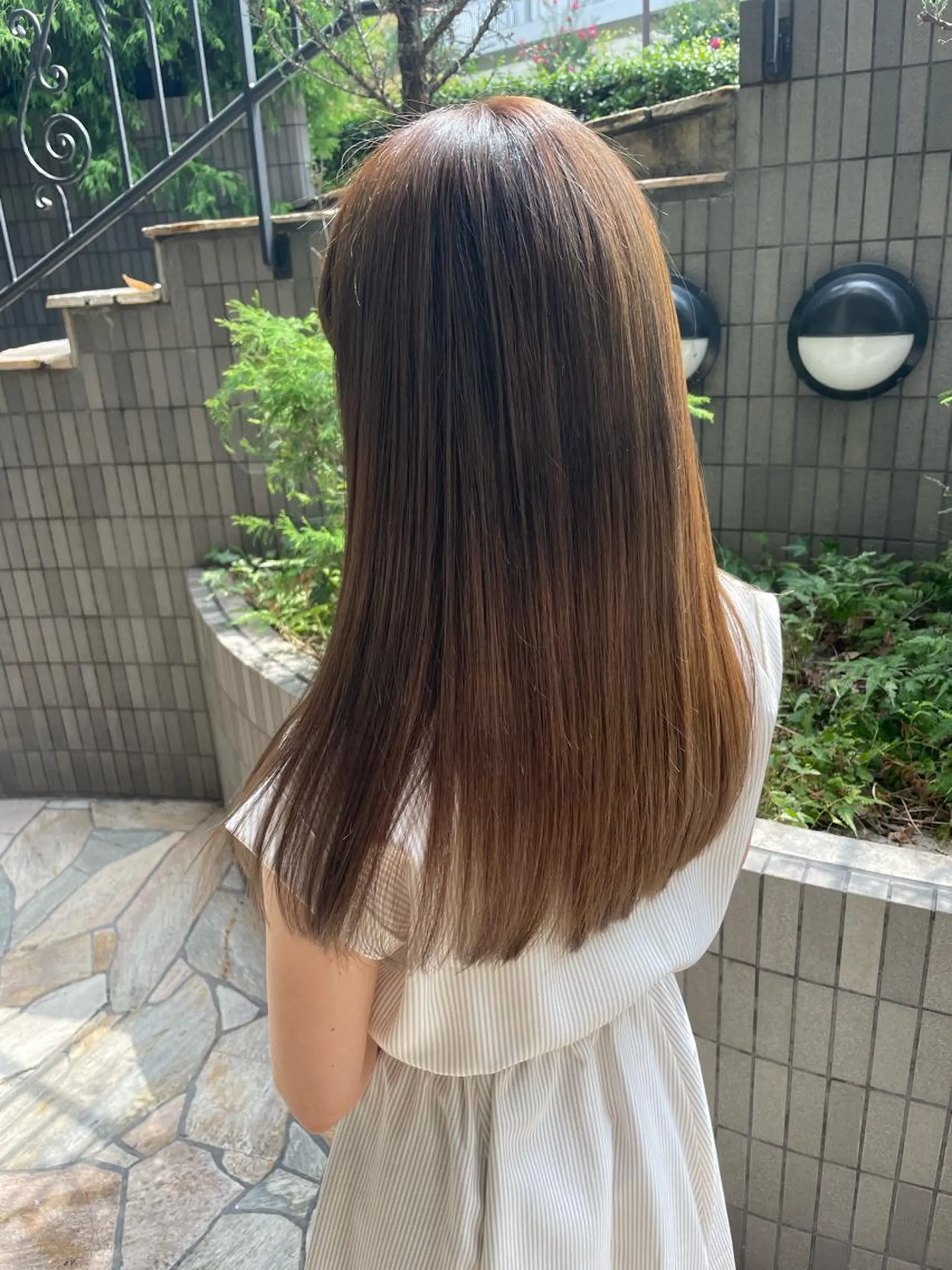 ロング 髪質改善イノアカラー 富澤ショウタのヘアスタイル