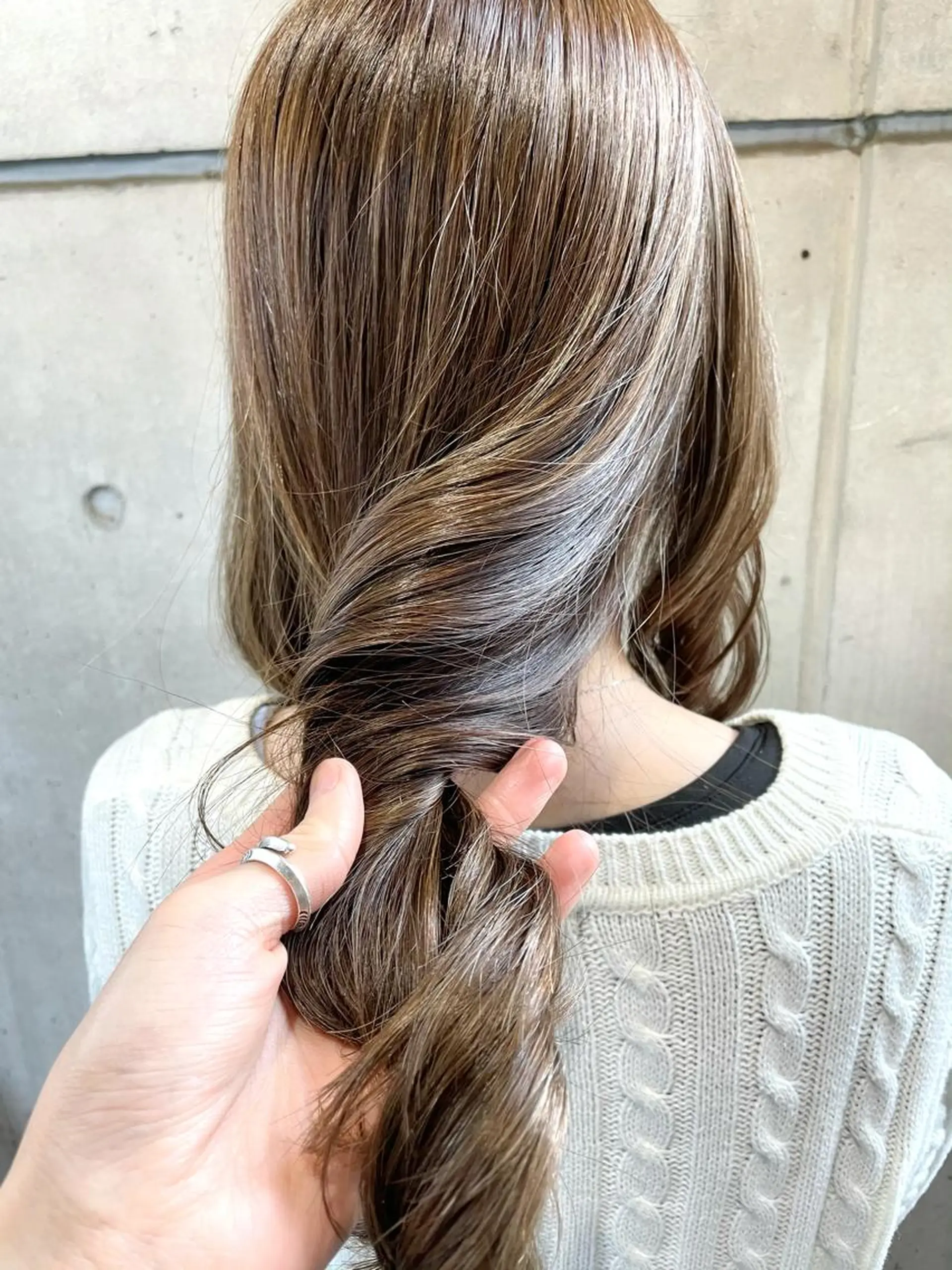 ミディアム カラー ベージュカラー ハイライトカラー ハイライト 銀座No.1髪質改善 縮毛矯正/本木のヘアスタイル