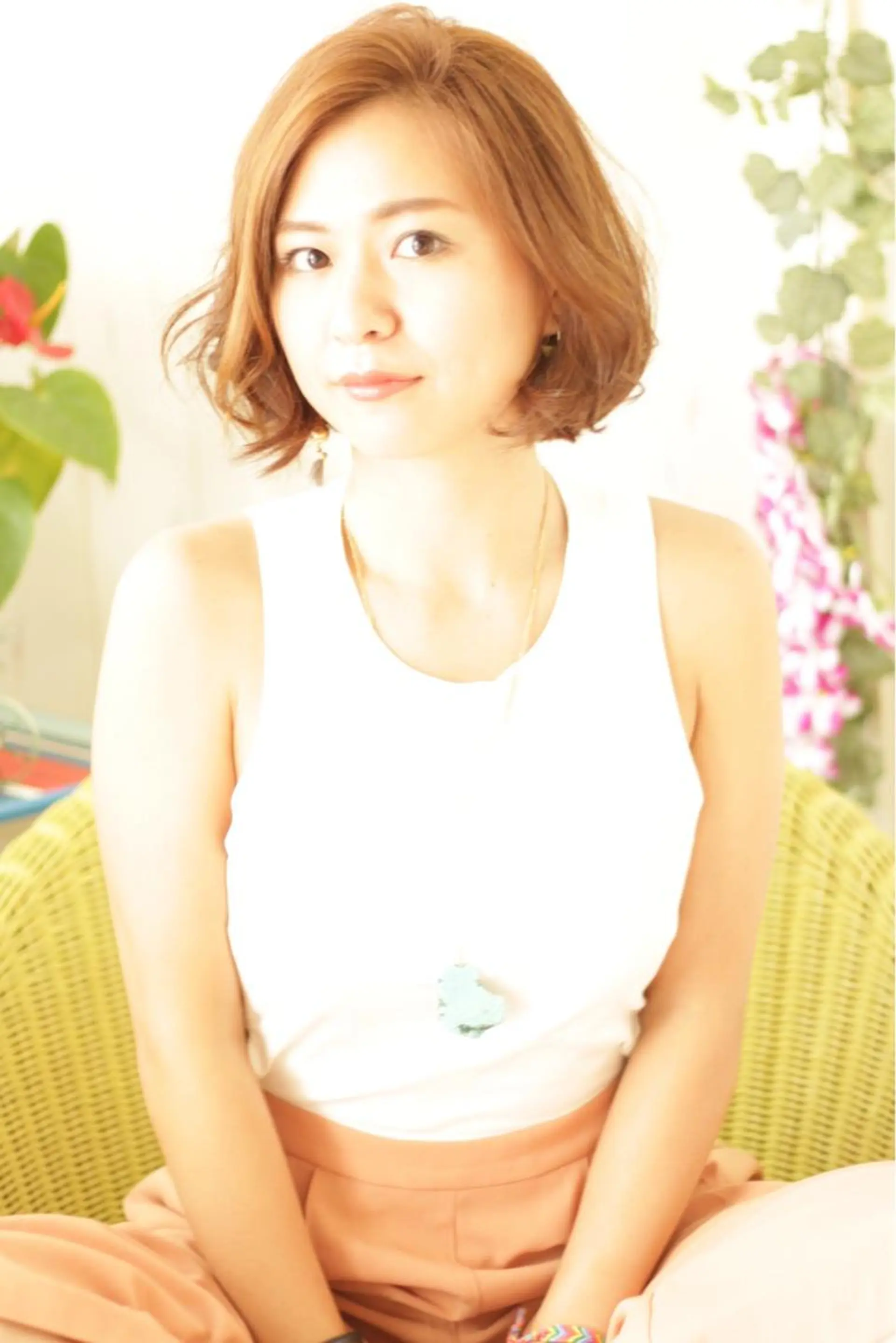 ショート ミディアム カラー Saffyハリウッド トリートメント◎のヘアスタイル