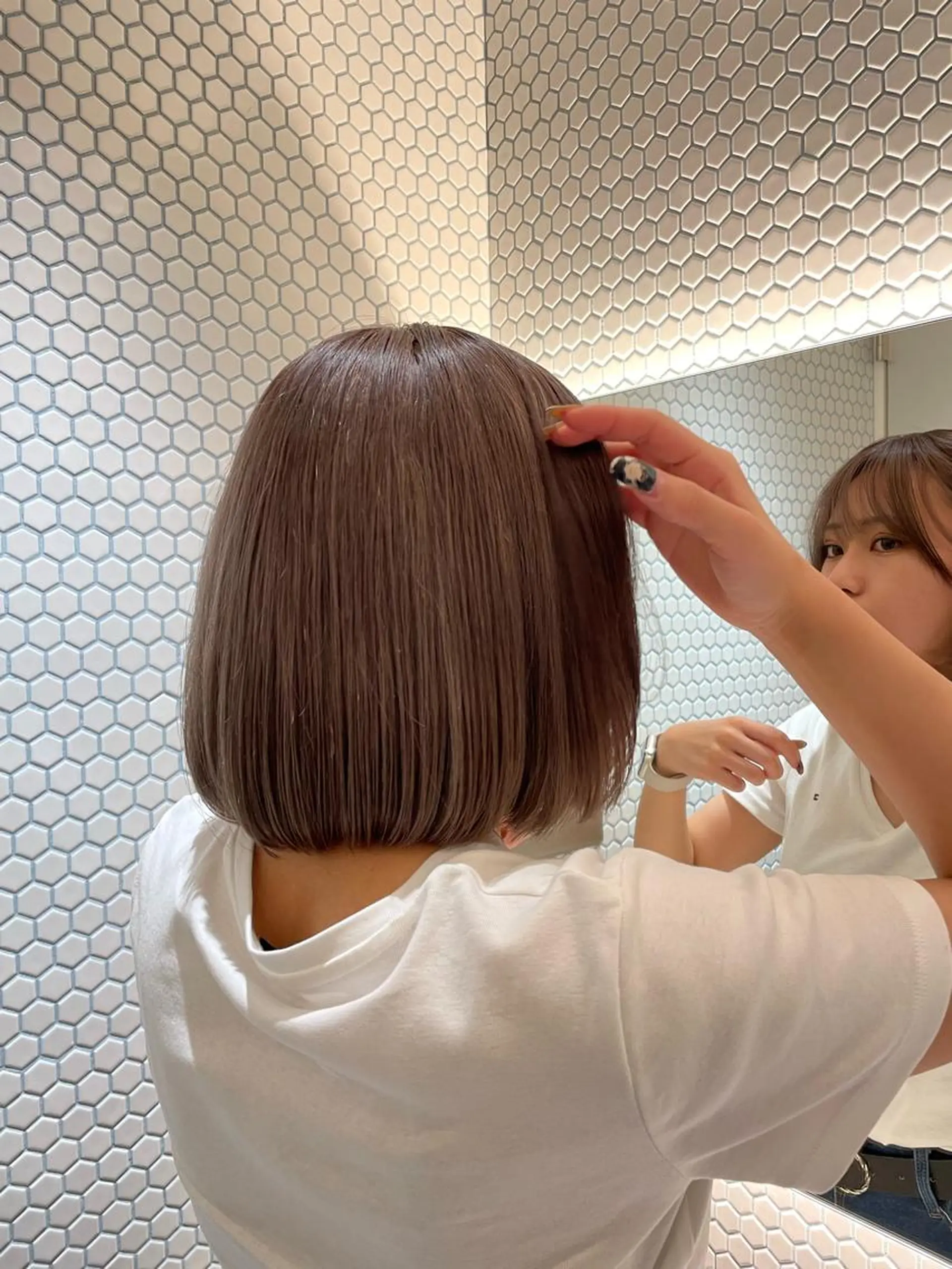ミディアム カラー ブラウンカラー メンズブリーチカラー ❤︎hirokoのヘアスタイル