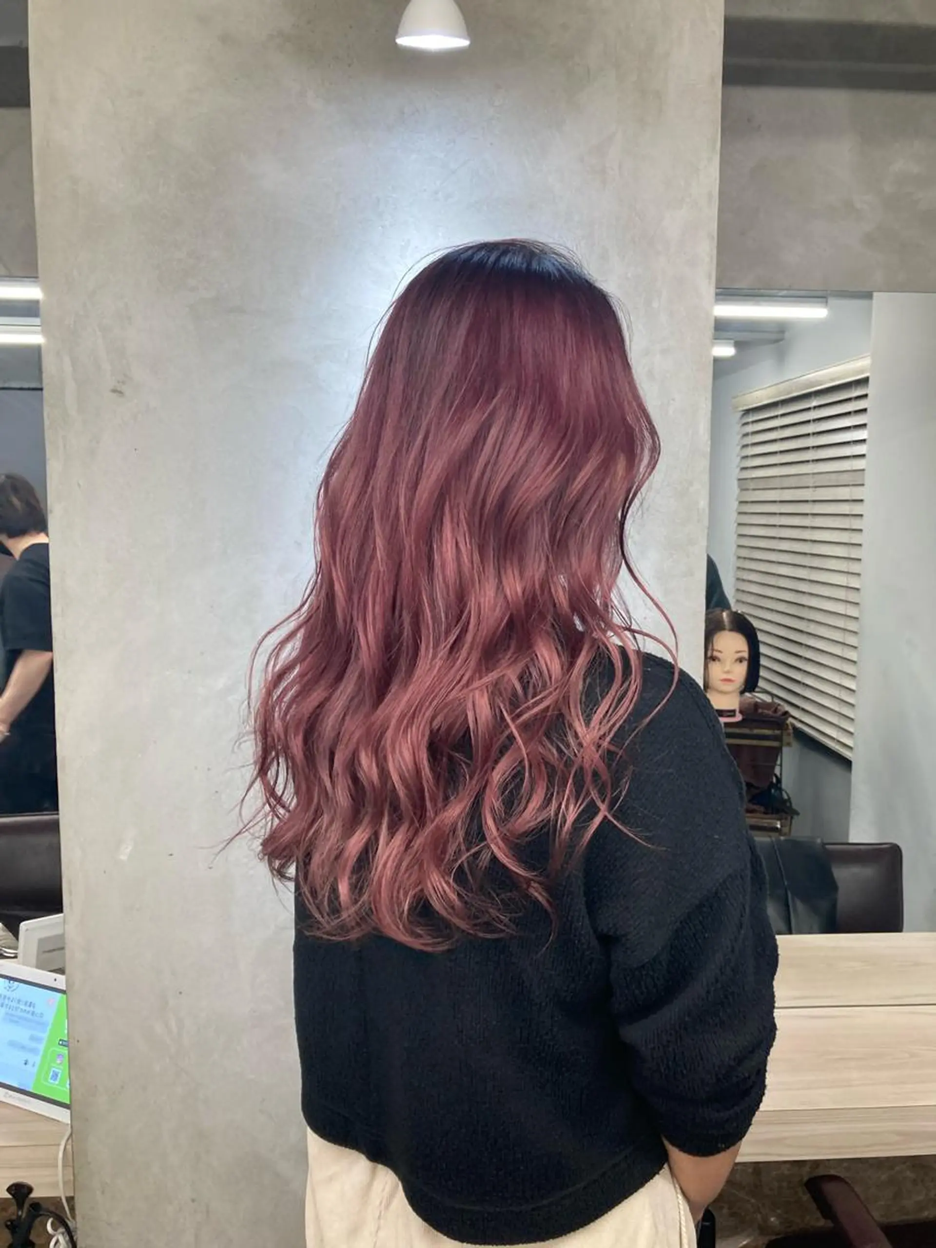 ロング カラー ピンクカラー カット ヘアカラー トリートメント ブリーチ&似合せボブ 田中寛十のヘアスタイル