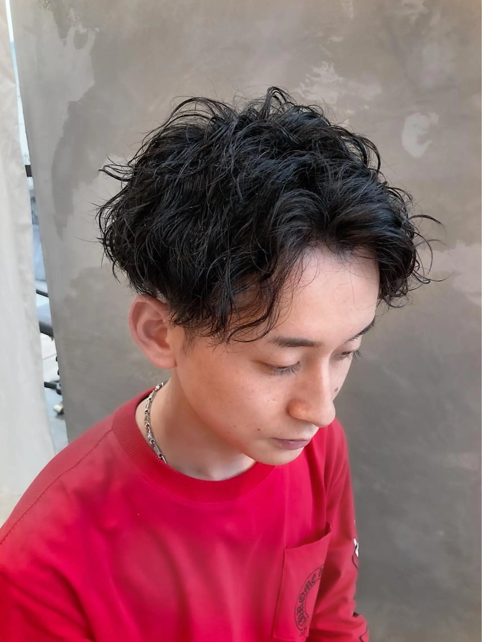 ショート パーマ メンズ センターパート fifth JINGUMAE所属・波巻きスパイラルパー マ/シャドウパーマ駿のヘアスタイル