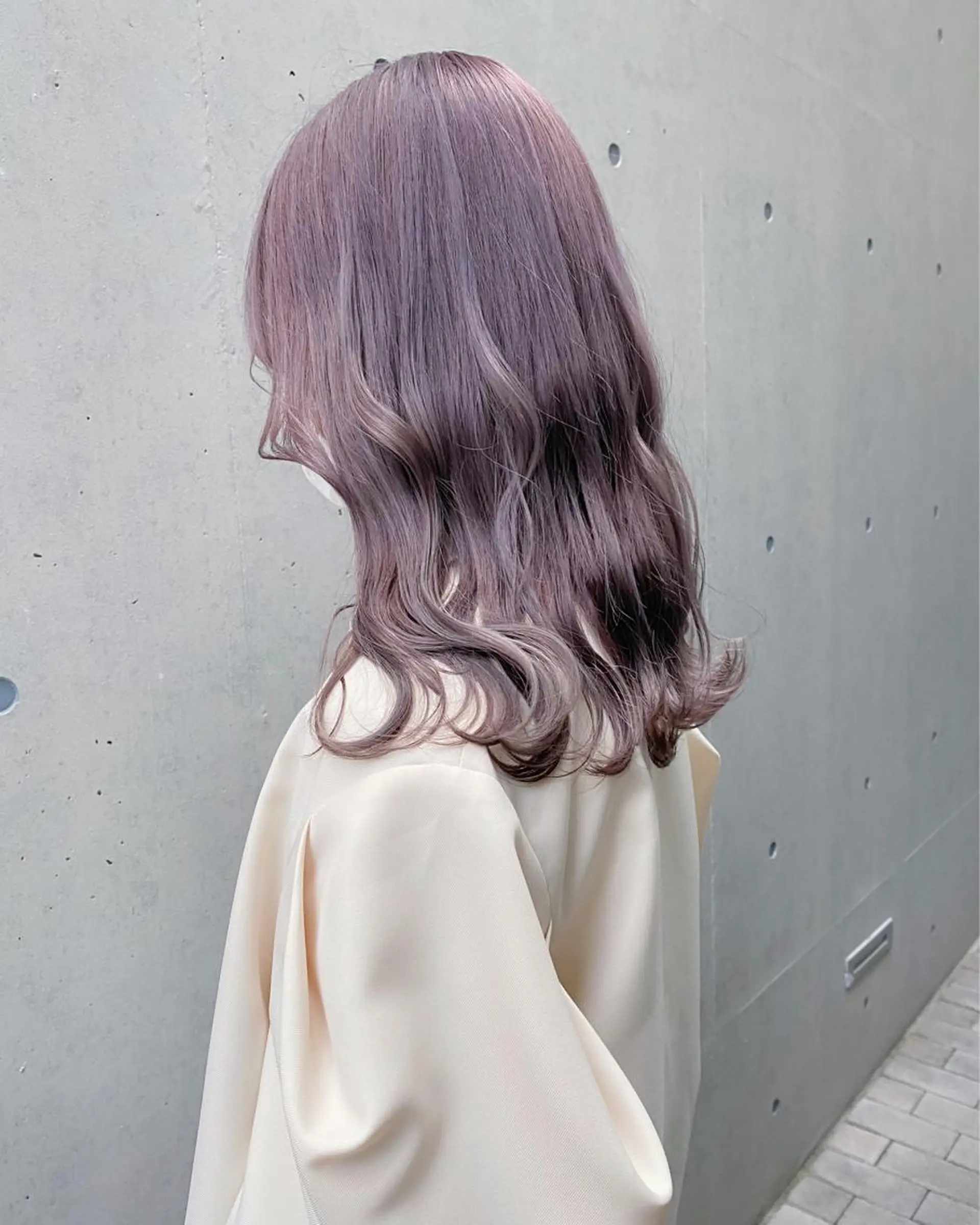 ロング カラー パーマ、髪質改善 菊地美月のヘアスタイル