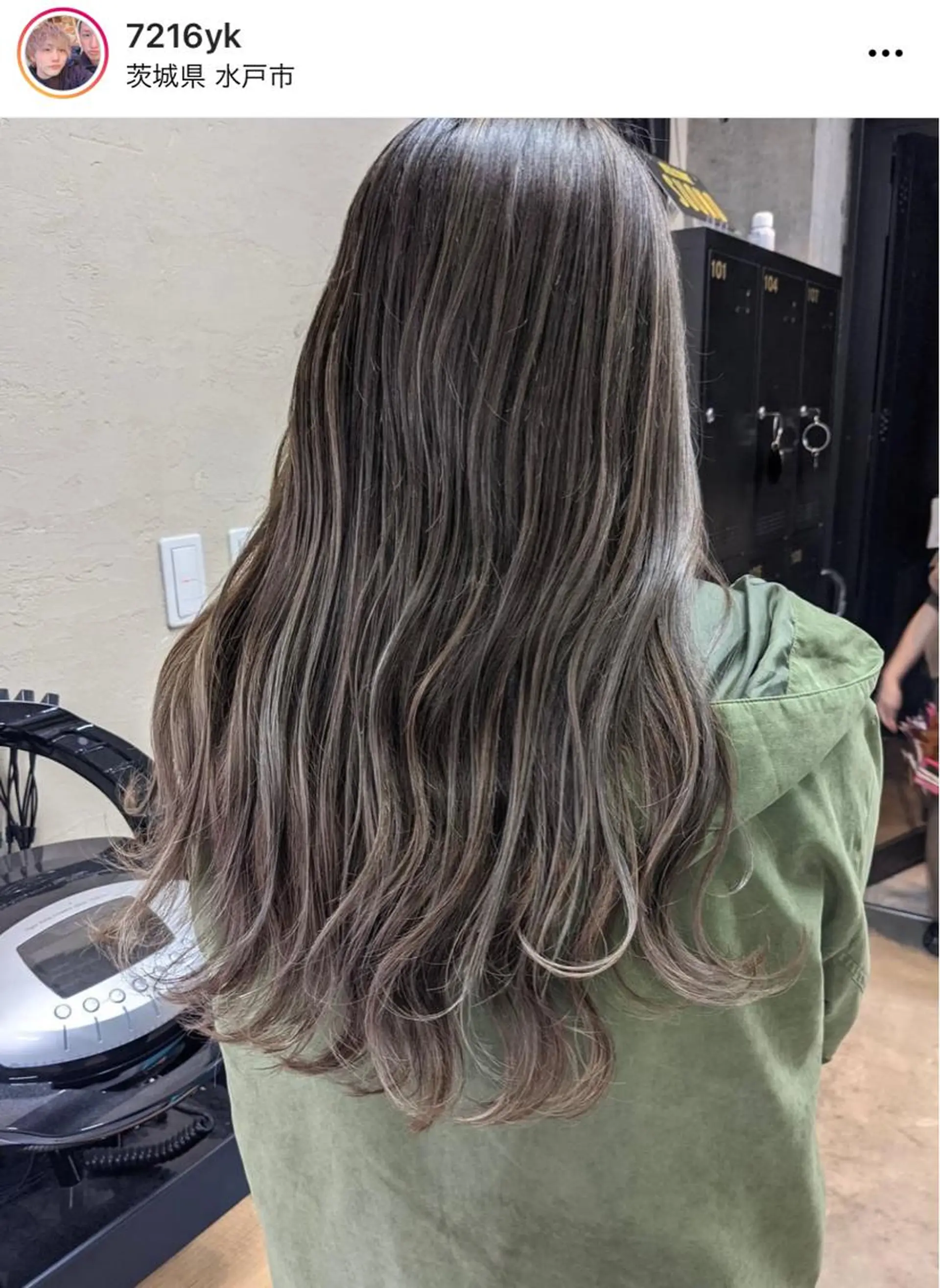 ロング アッシュ 外国人風カラー ハイライト 韓国風ヘア sephile所属・YAMA ヤマのヘアスタイル