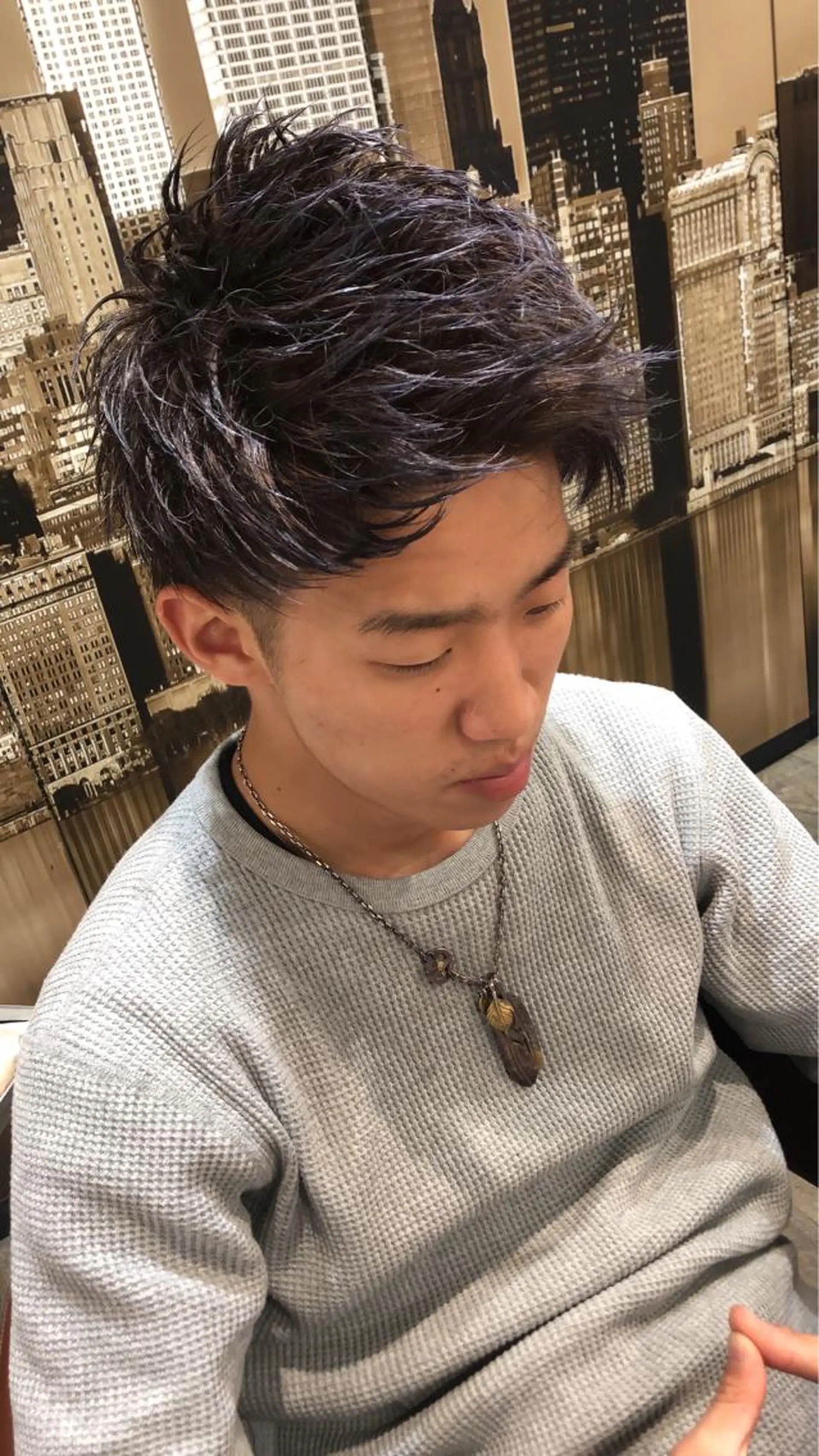 ショート カラー メンズ メンズヘア特化 崎田 成人のヘアスタイル