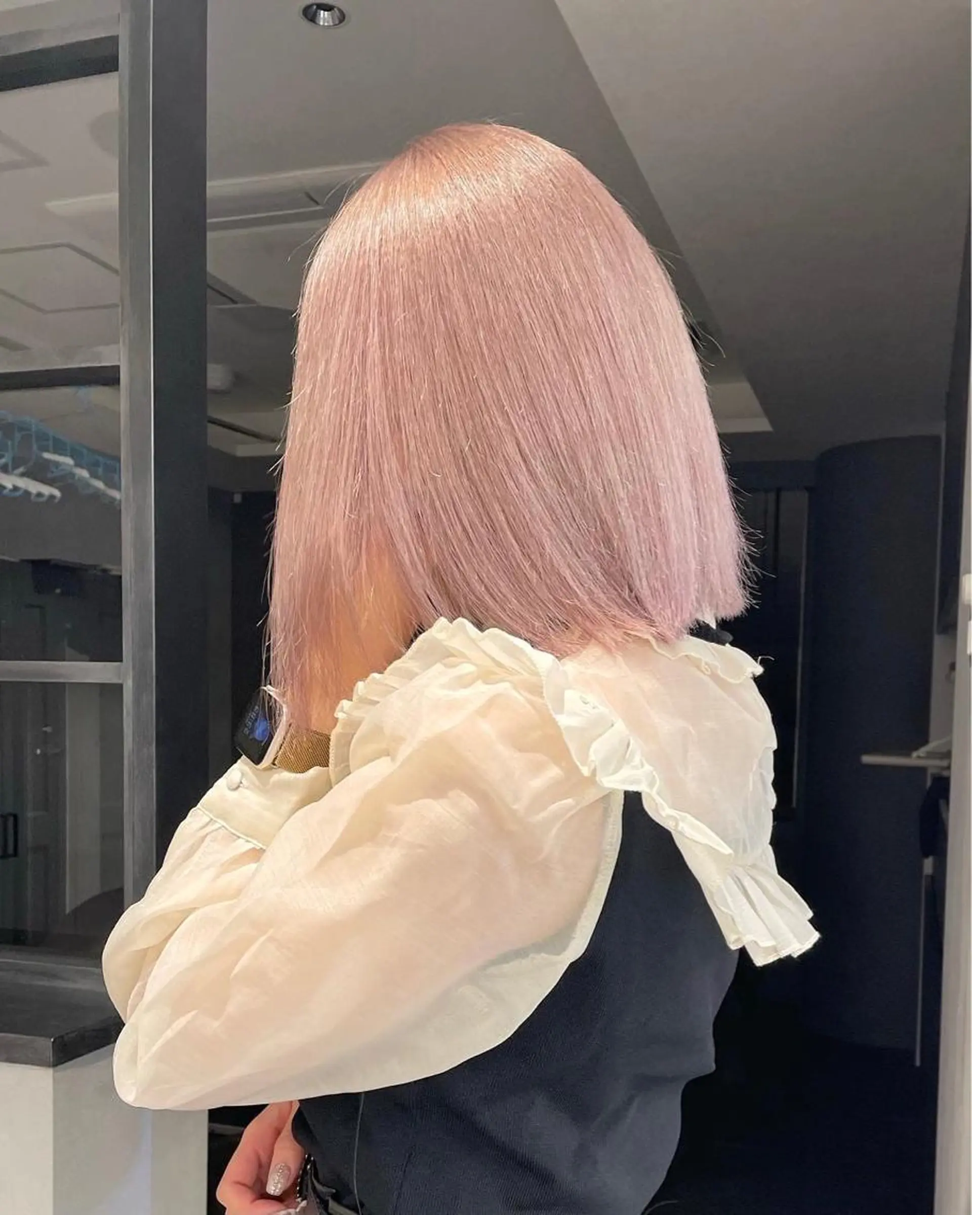 セミロング カラー ヘアアレンジ ヘアカラー トリートメント ヘアセット 🌷FUKA🌷 まろやかハイトーンのヘアスタイル