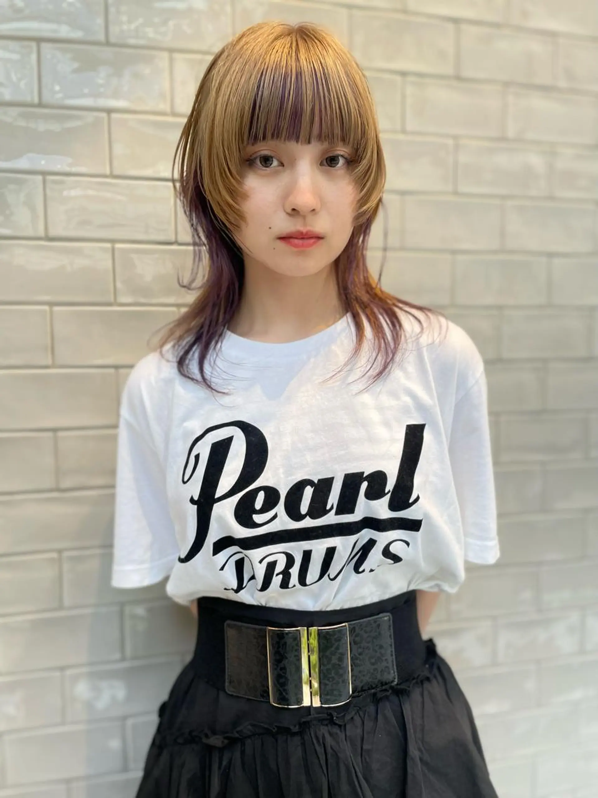 ミディアム カラー カット ヘアカラー トリートメント ブリーチ🪡 ボブ🧶レイヤーのヘアスタイル