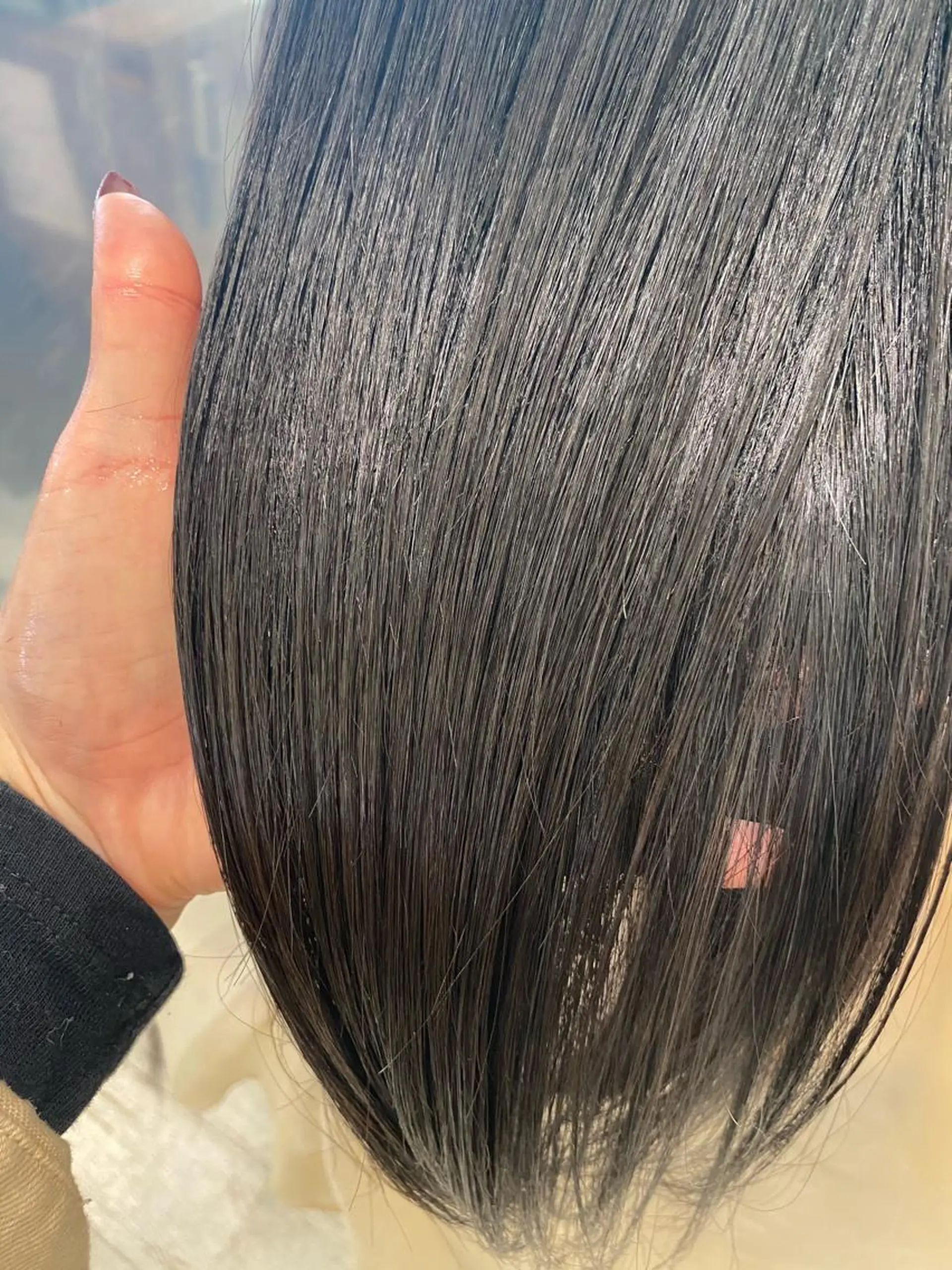 ロング トリートメント 酸熱トリートメント カット 縮毛矯正 小顔レイヤー/ ベージュ🤍Rieのヘアスタイル