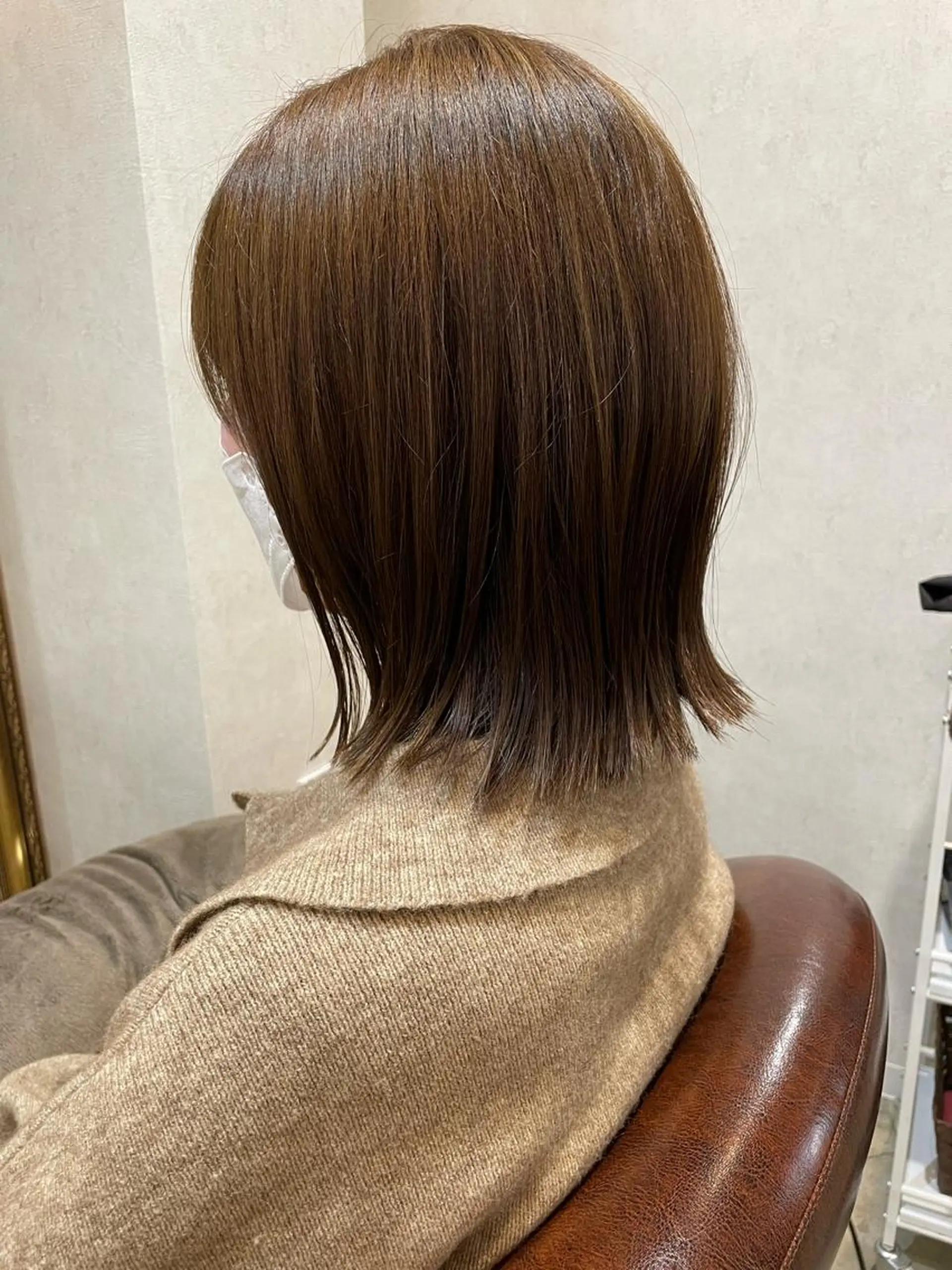 ミディアム カラー 外ハネヘア 透明感カラー💎 AYAのヘアスタイル