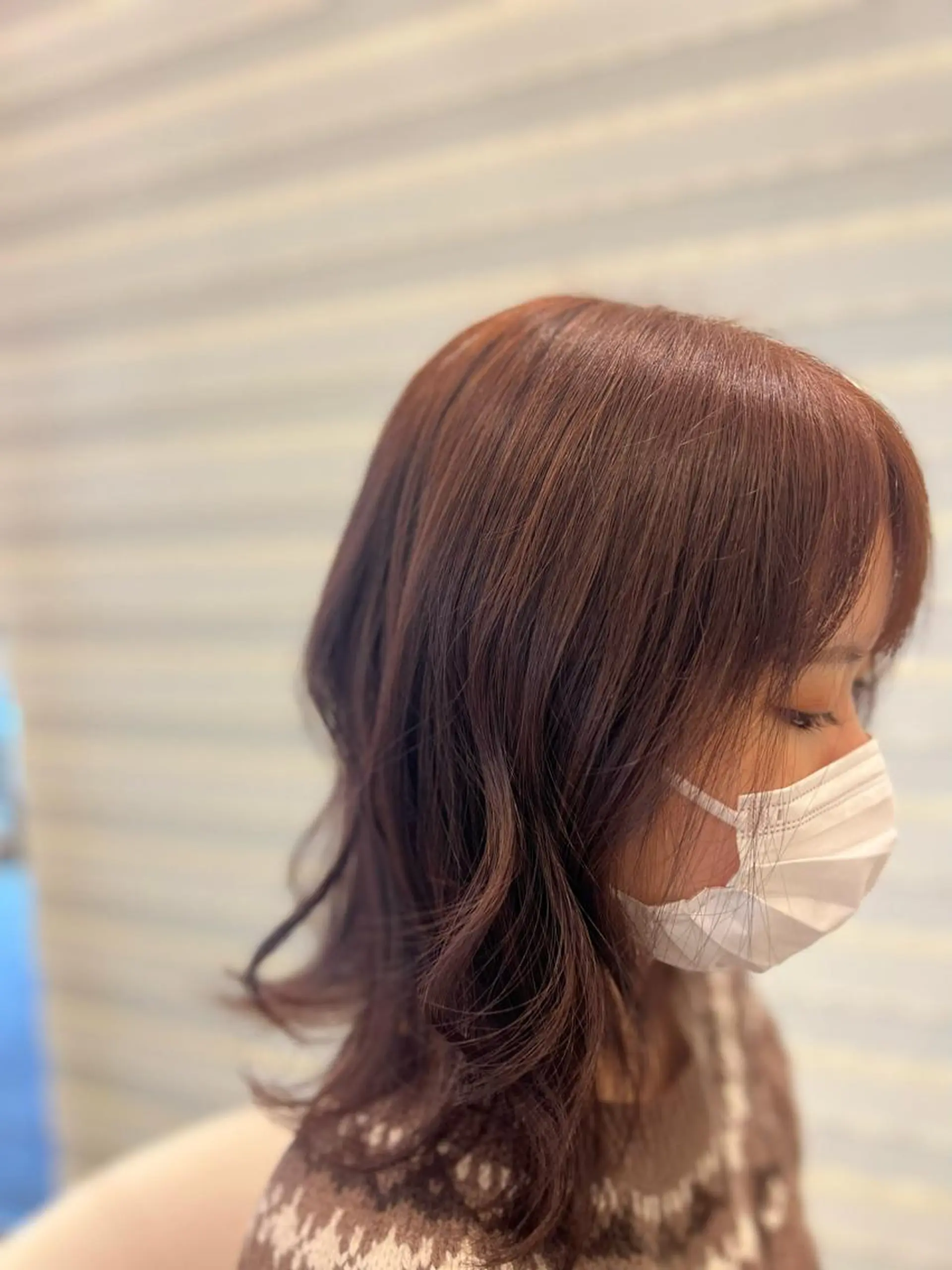 カラー ブラウンカラー ピンクカラー 大西 七海のヘアスタイル