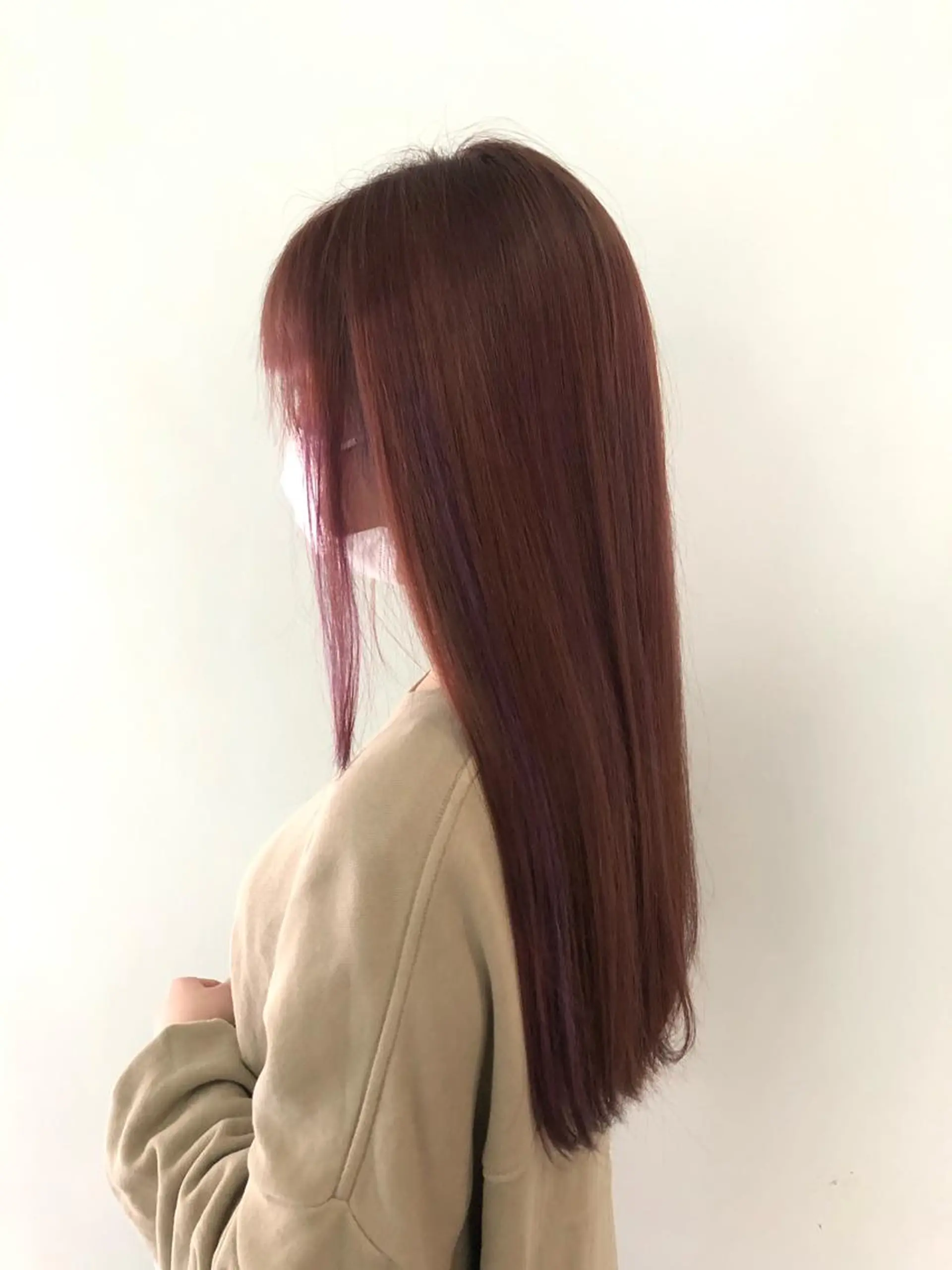 ロング カラー ブラウンカラー ピンクカラー ピンクブラウン ベイリコルド　アトリ 店長　宮城一真のヘアスタイル