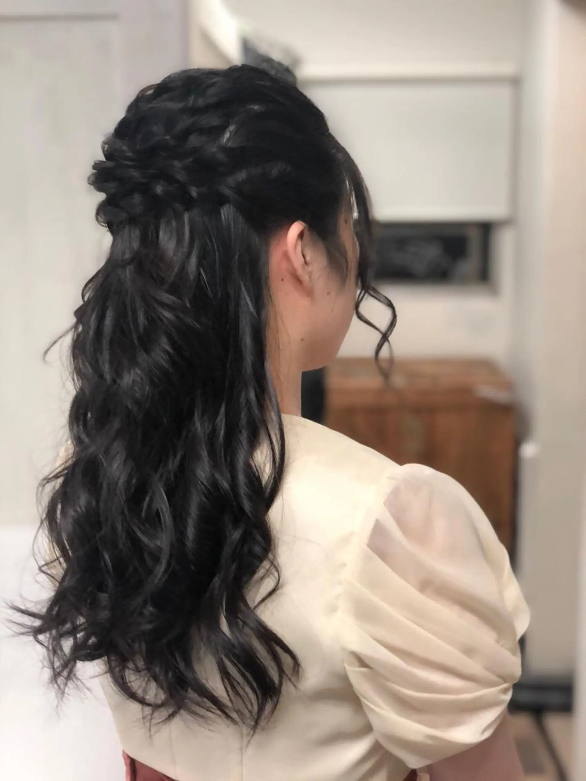 ロング ヘアアレンジ ハーフアップ ロング 増田 有里のヘアスタイル