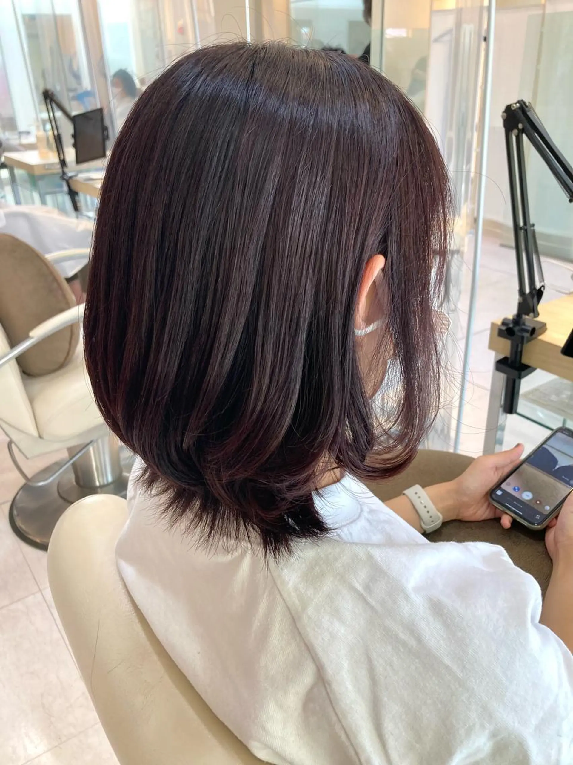 ミディアム カラー ブラウンカラー イルミナカラー 後藤 瑞季のヘアスタイル