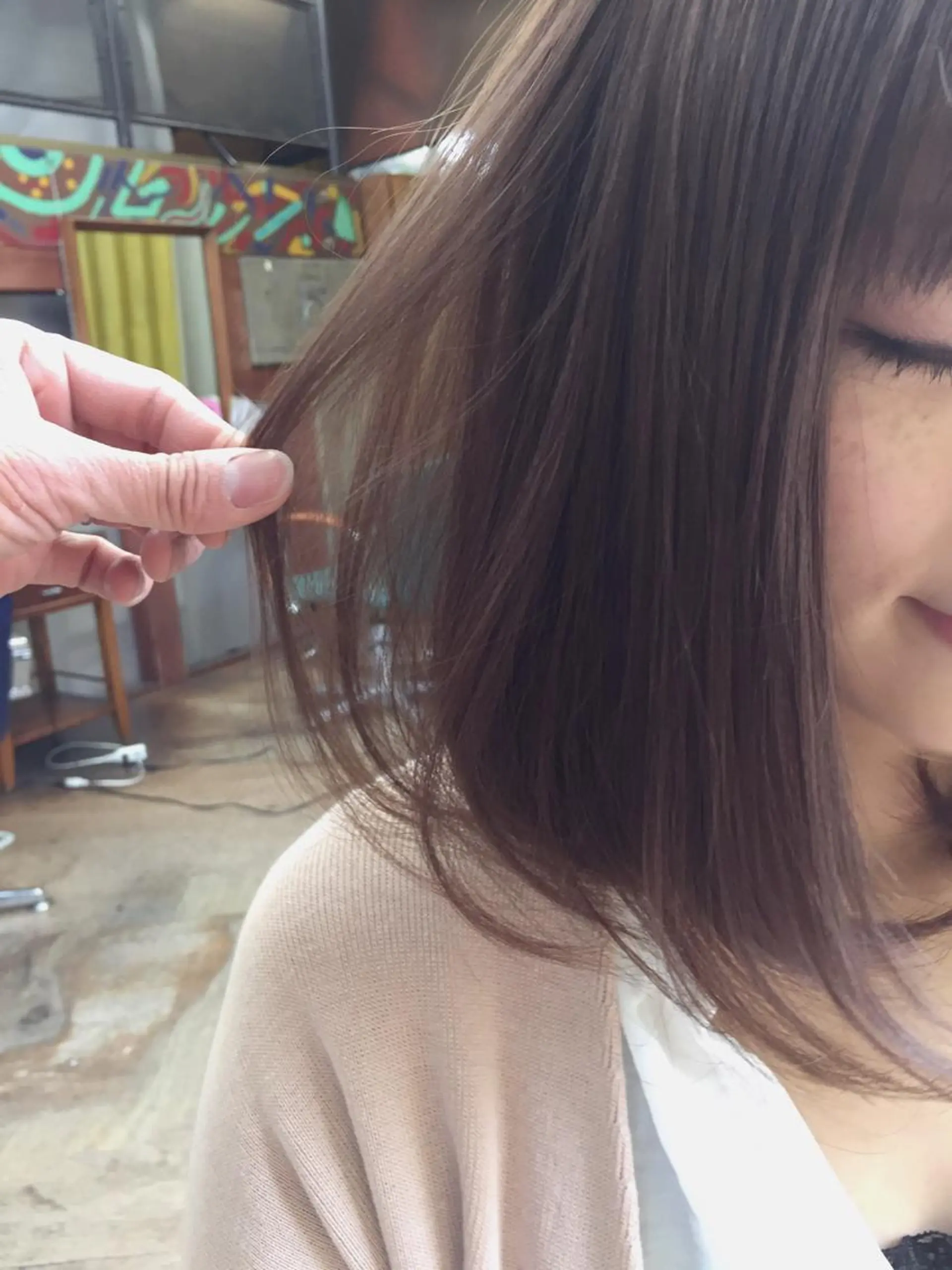 カラー アッシュ ラベンダーカラー ラベンダーアッシュ 中村 海のヘアスタイル