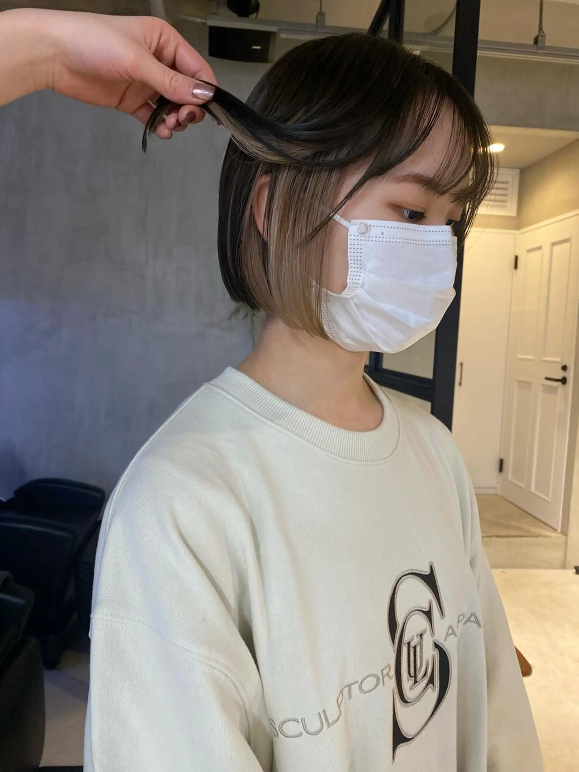 ショート カラー 顔周りカット ヘアカラー ボブ/ミディ/ロング 特化/芳野りんかのヘアスタイル