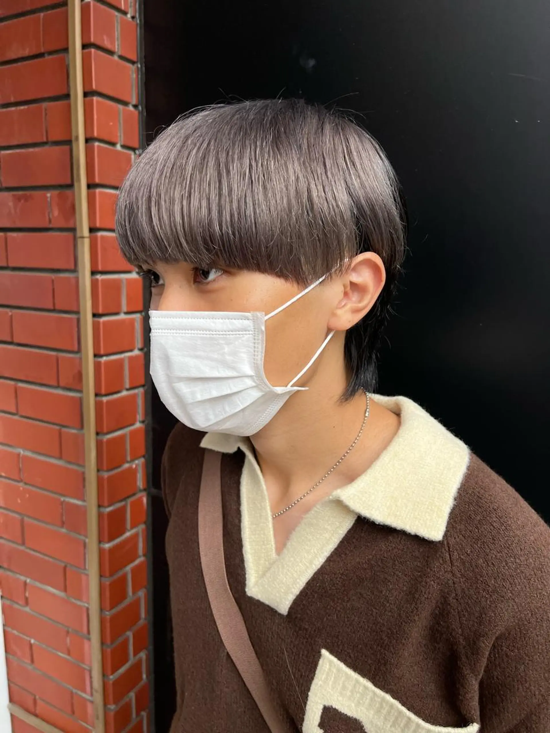 メンズ メンズブリーチ マッシュ メンズパーマ メンズツイストパーマ 波巻きパーマ 柏メンズパーマ特化 蛯谷  晃裕のヘアスタイル