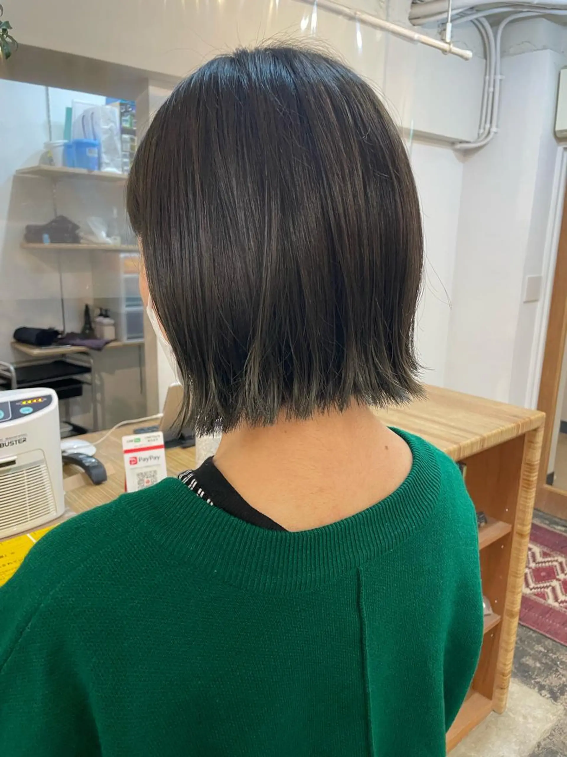 ミディアム カラー グレージュ オリーブグレージュ オリーブグレー 【表参道】Ruri デジタルパーマのヘアスタイル