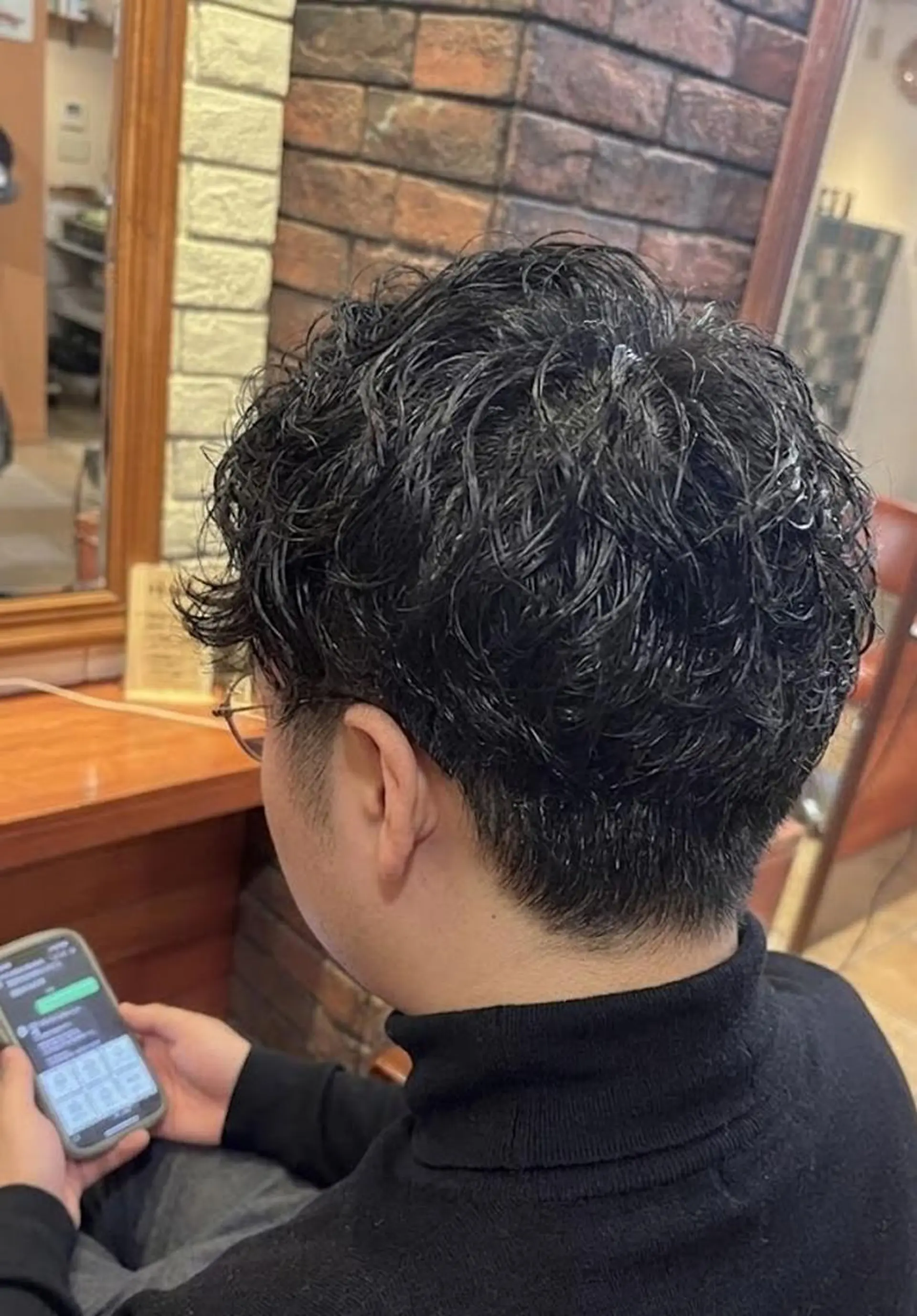 パーマ カラー ショート 黒髪 カット パーマ トリートメント ヘッドスパ flencia 丸 和博|カットのヘアスタイル