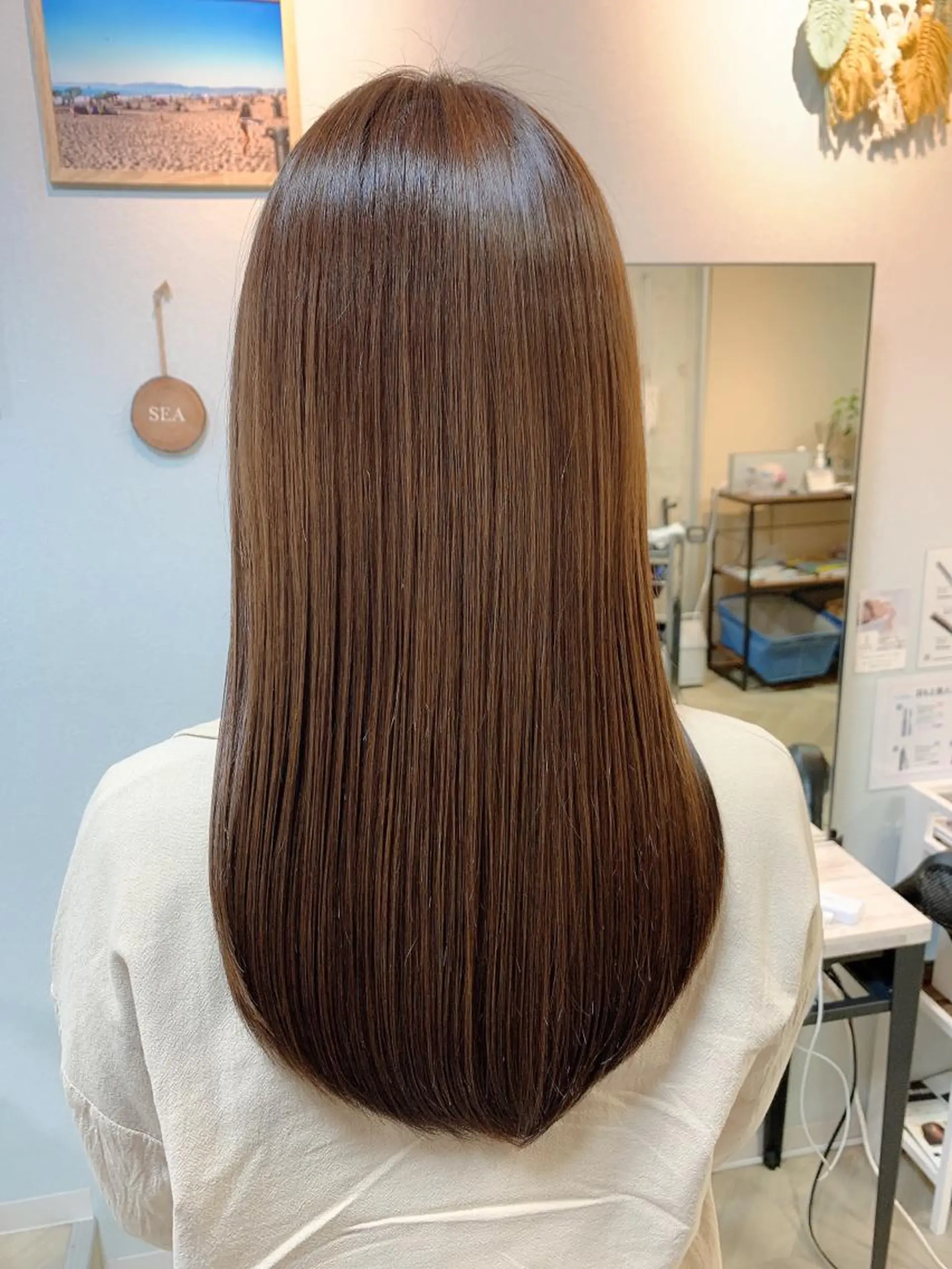 セミロング カラー トリートメント カット ヘアカラー トリートメント Beach 代表 KENTAのヘアスタイル