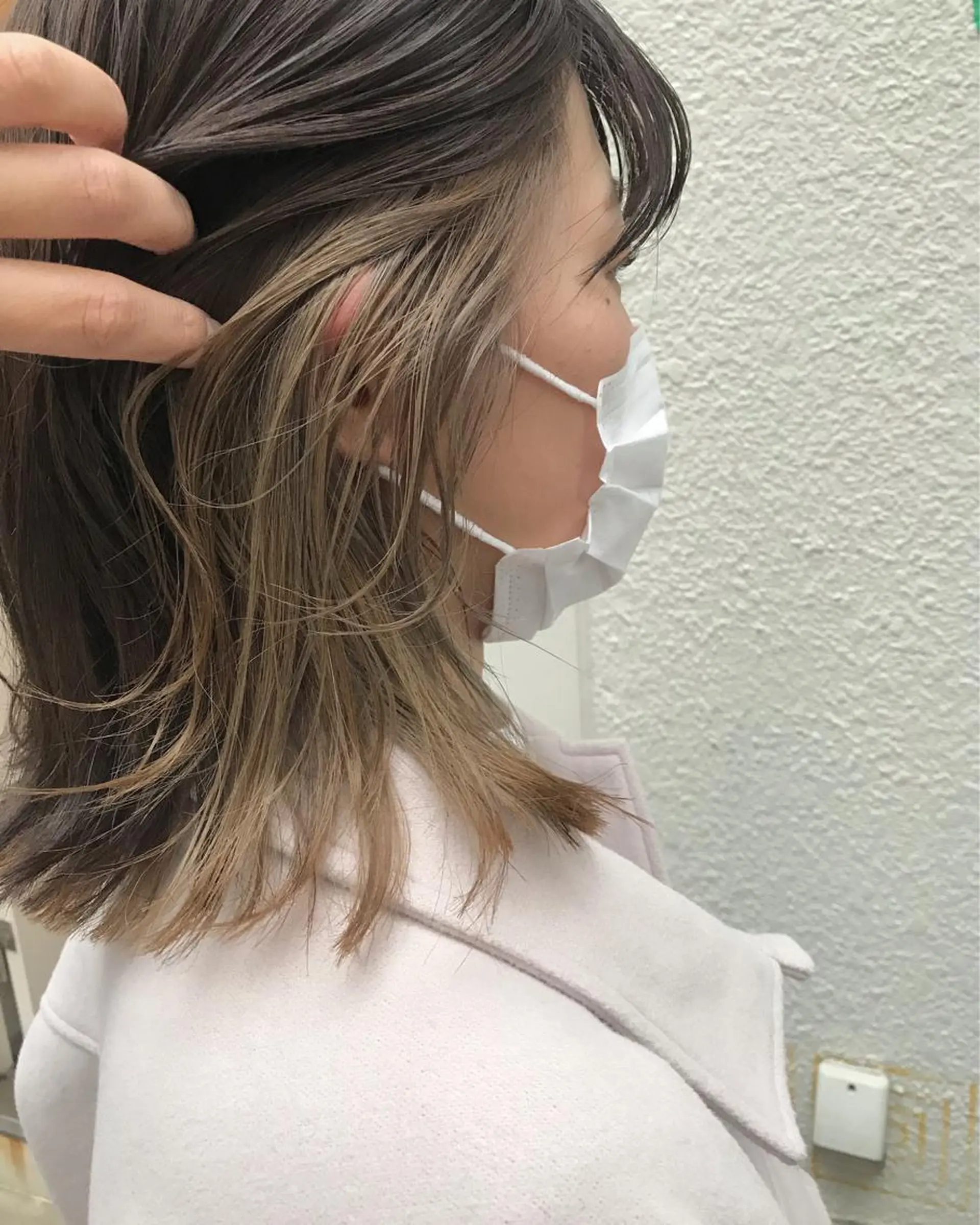 ミディアム カラー ベージュカラー ブリーチ インナーカラー enne /YUI🥣のヘアスタイル