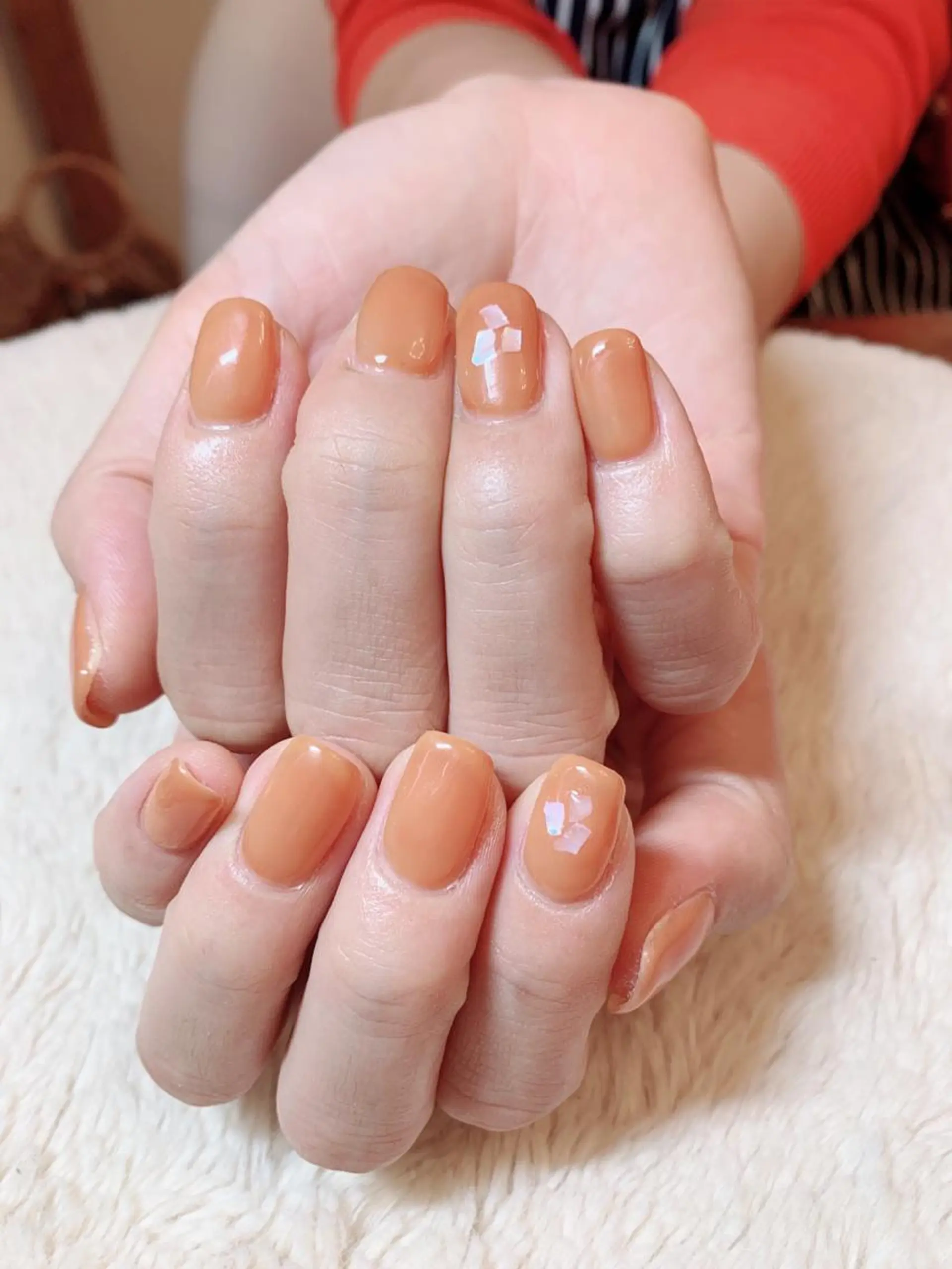 ネイル ブラウン オレンジ pipi..所属・pipi ..のネイルデザイン