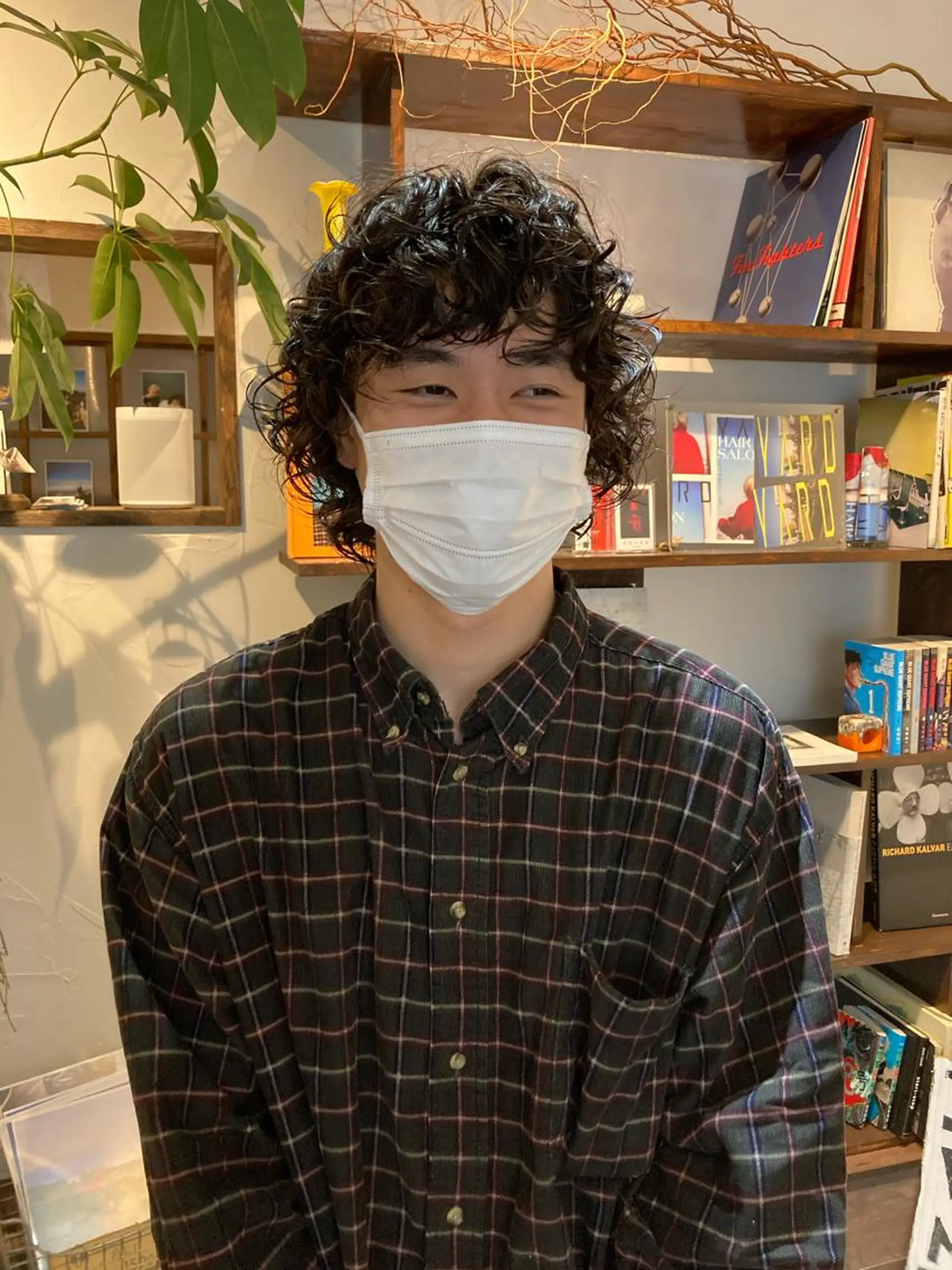 メンズ マッシュ メンズパーマ 金田 夏野のヘアスタイル