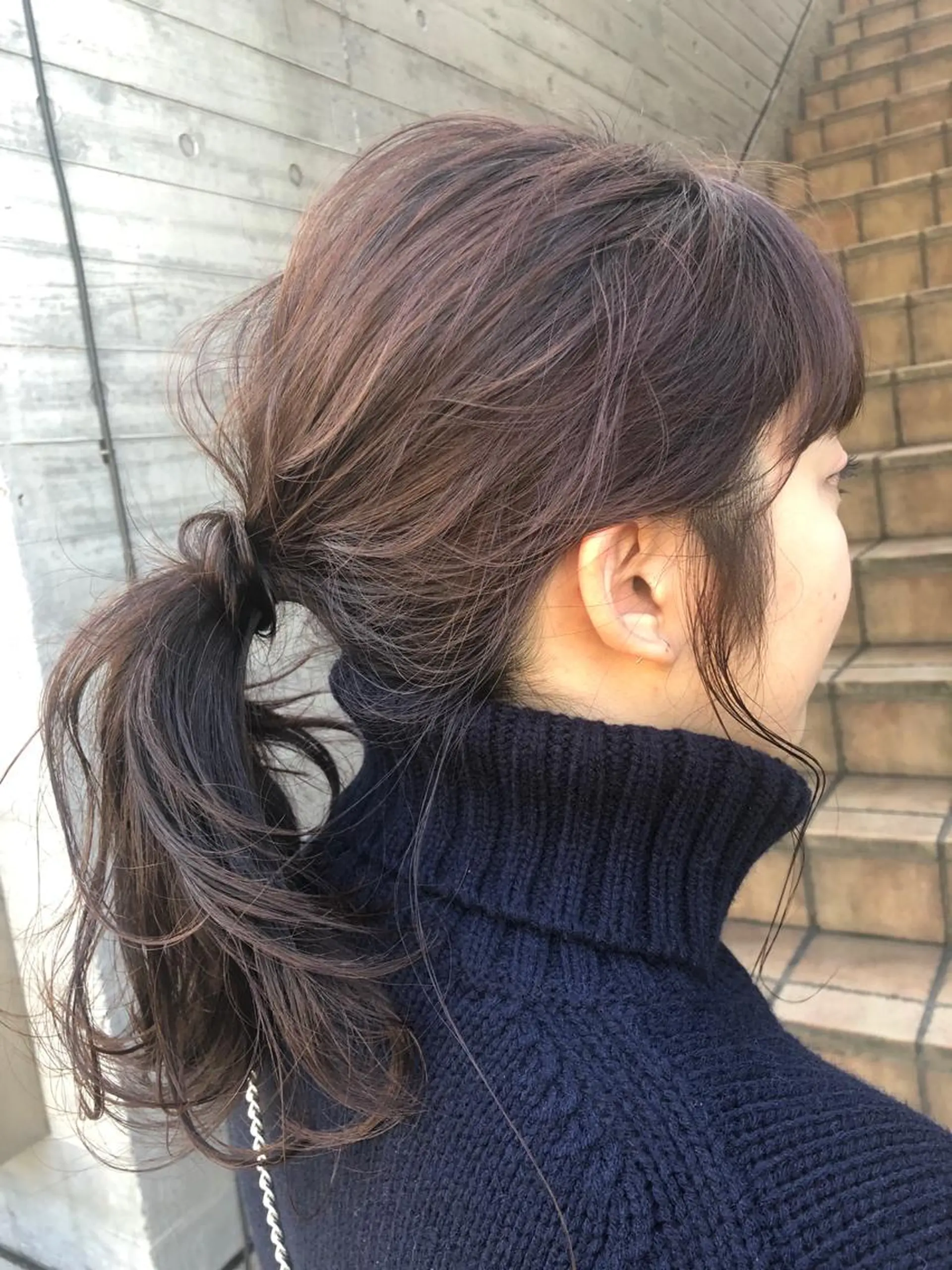 ミディアム カラー ヘアアレンジ カット ヘアカラー トリートメント ヘアセット ブリーチなし透け感/ マンツーマン/Ryoのヘアスタイル