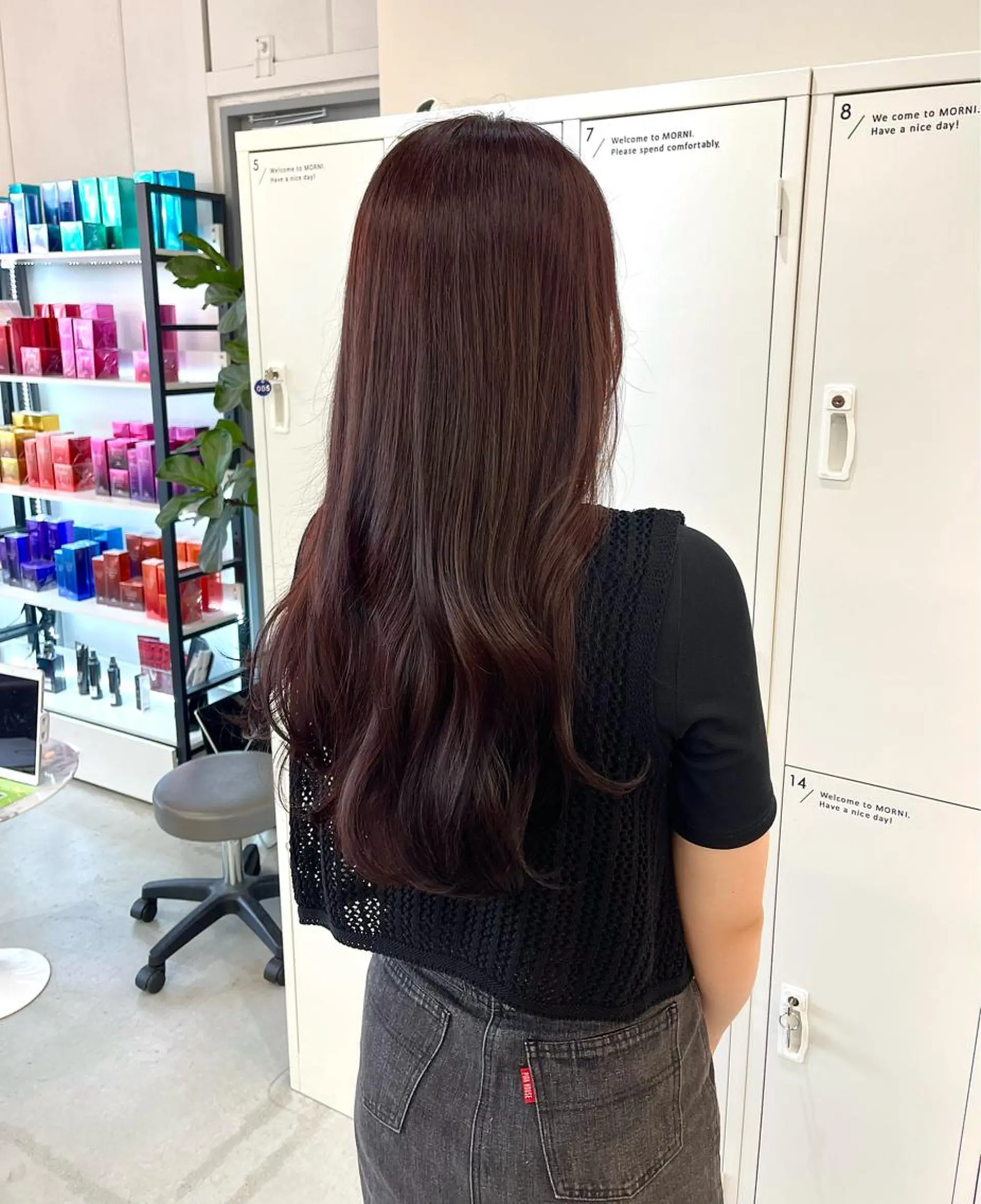 ロング カラー レッドカラー 神原 茉依🩰🪩のヘアスタイル