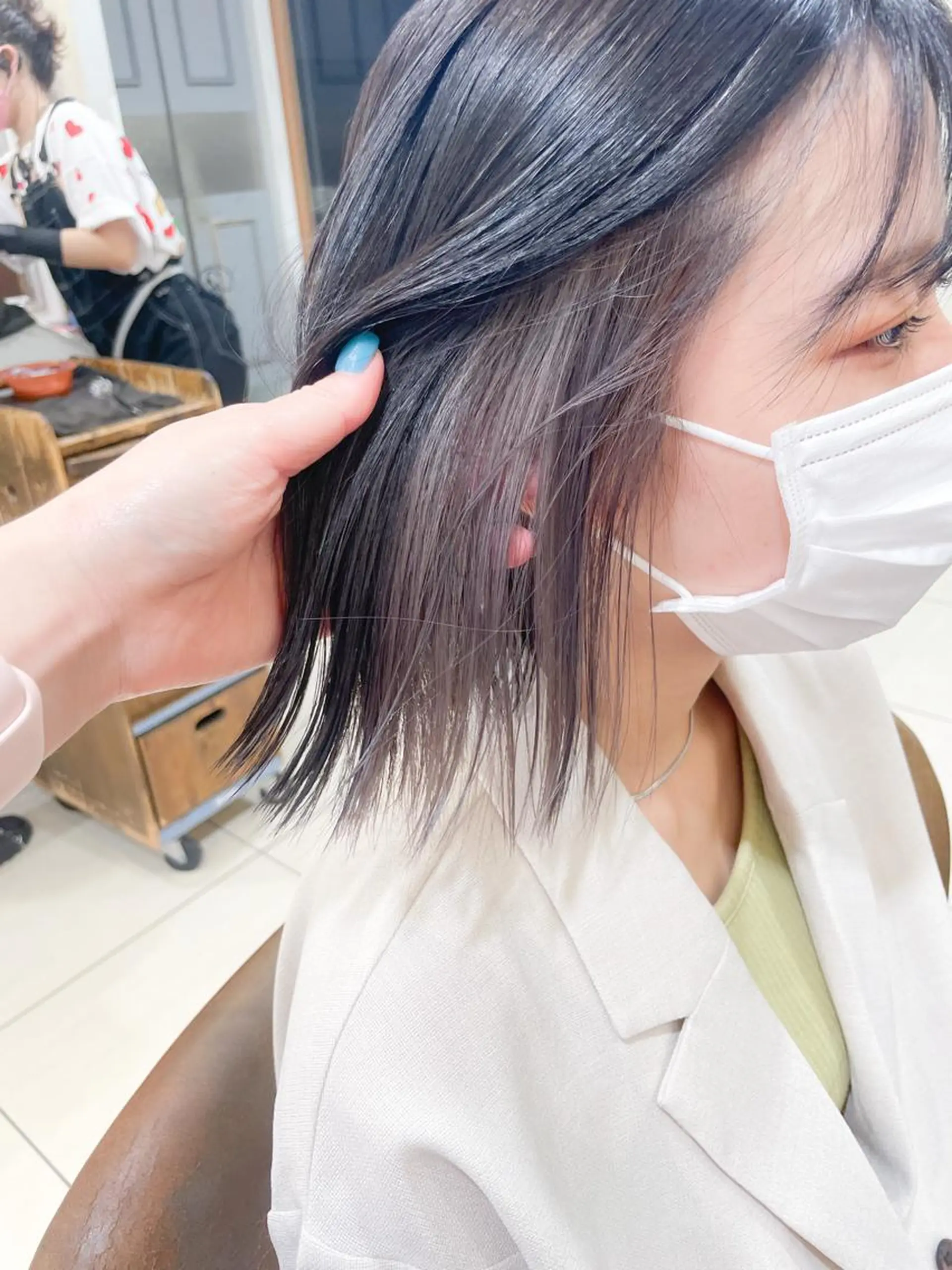 ミディアム カラー インナーカラー ボブ カット ヘアカラー ✨カラー支持No.1 🧸ワキ カナコ🧸のヘアスタイル