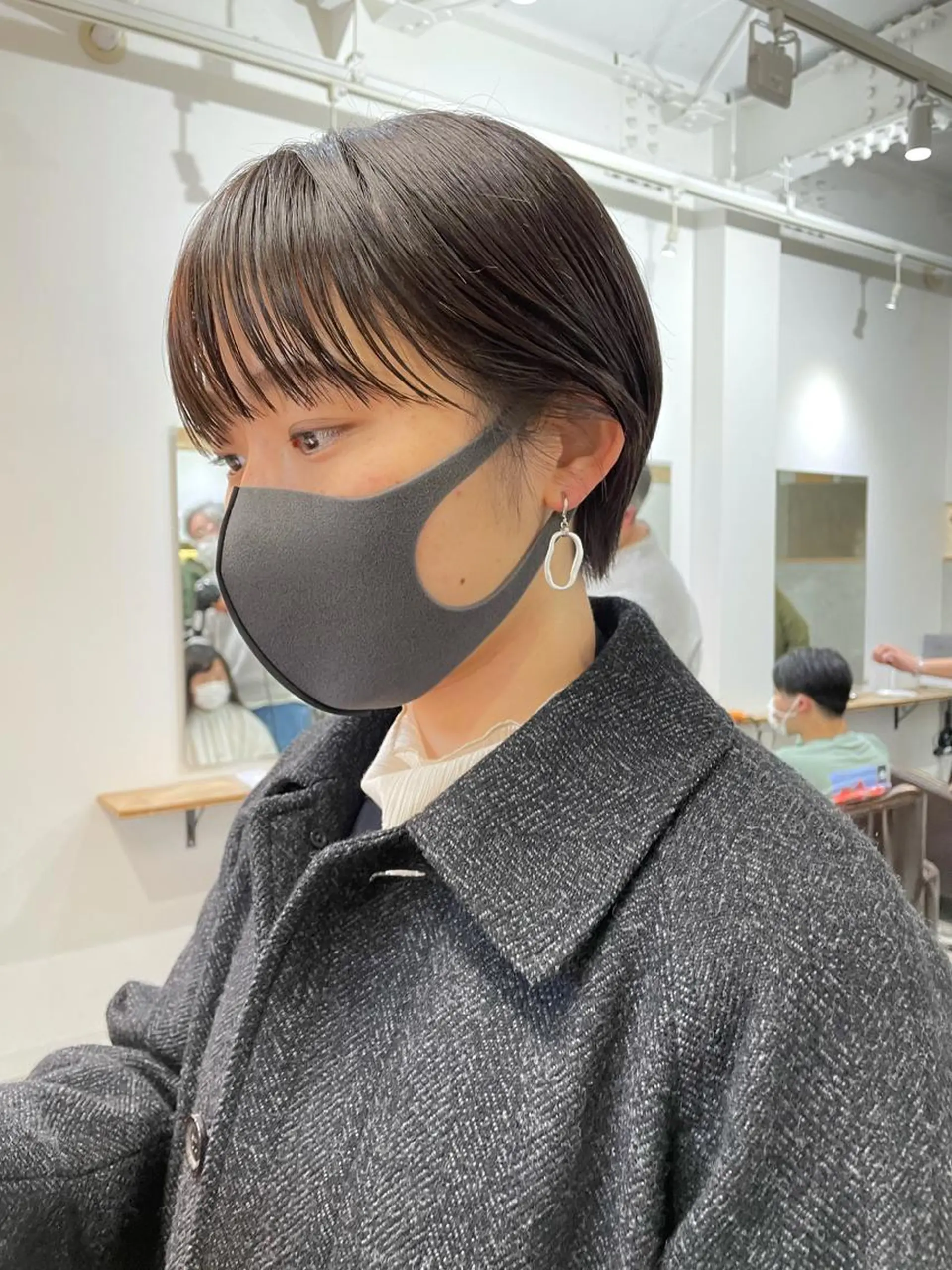 ショート カラー 伸ばしかけ ショートヘア カット ヘアカラー トリートメント パーマ/透明感カラー /ボブ/吉田一生のヘアスタイル