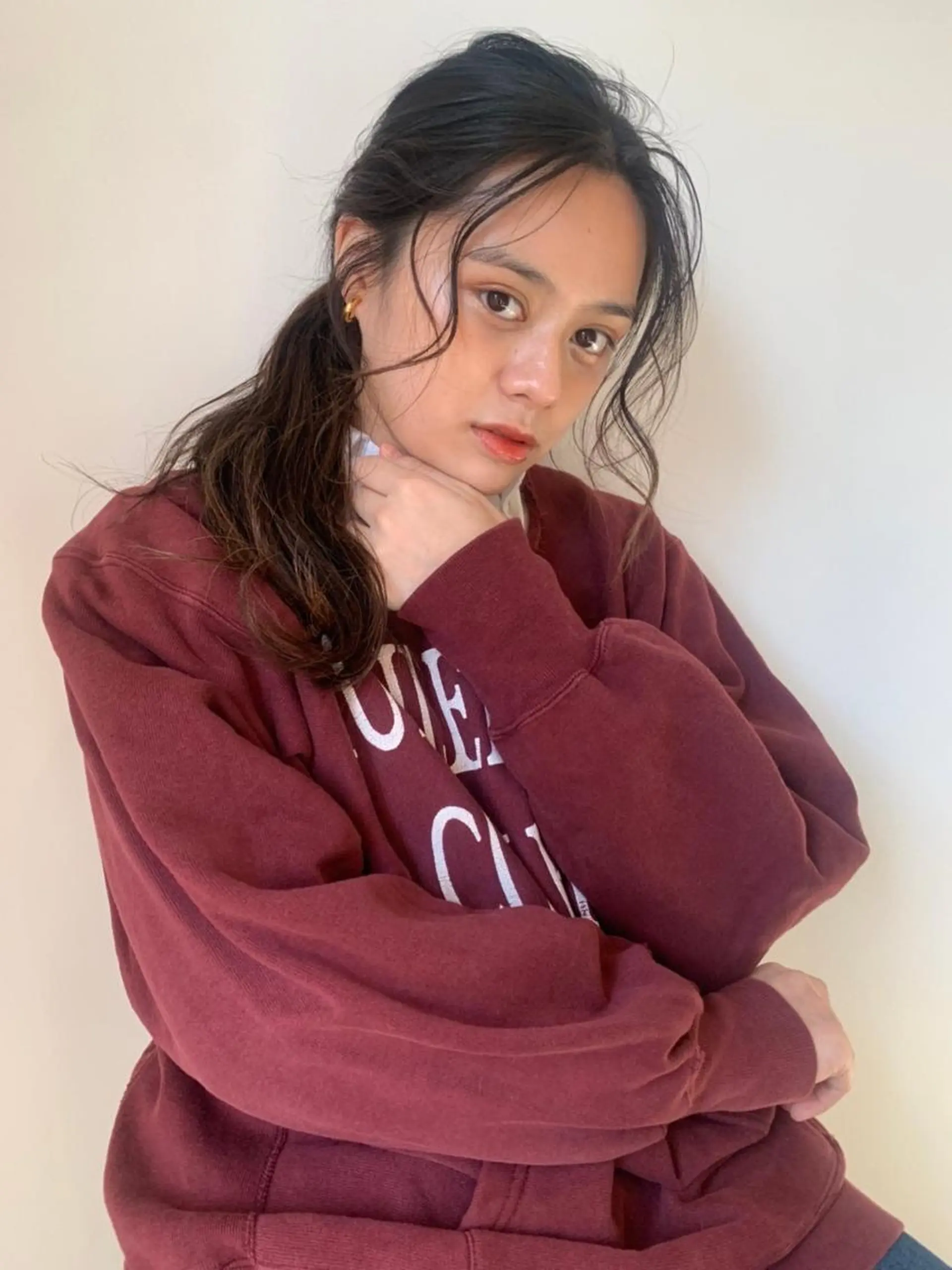 ミディアム パーマ カラー ミディアムパーマ バレイヤージュ ダブルカラー グラデーションカラー ハイライトカラー CEINE PATHのヘアスタイル