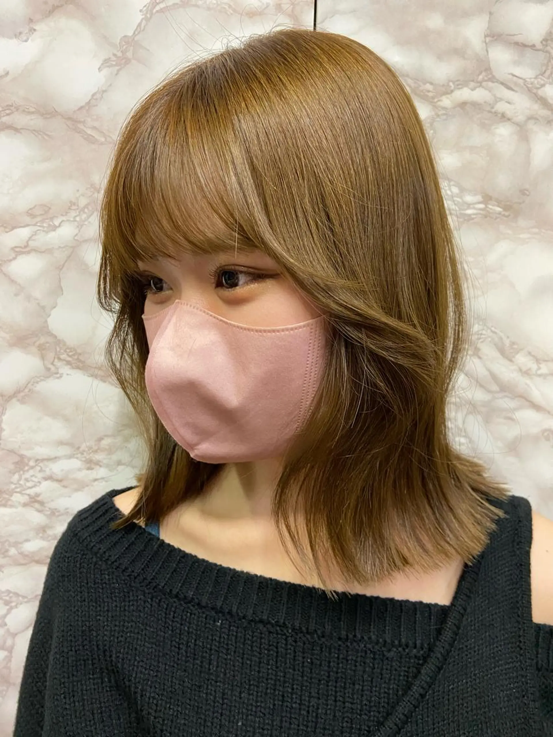 セミロング ヘアカラー トリートメント ヘアセット 地毛風艶カラー🌿 喜多夏海のヘアスタイル