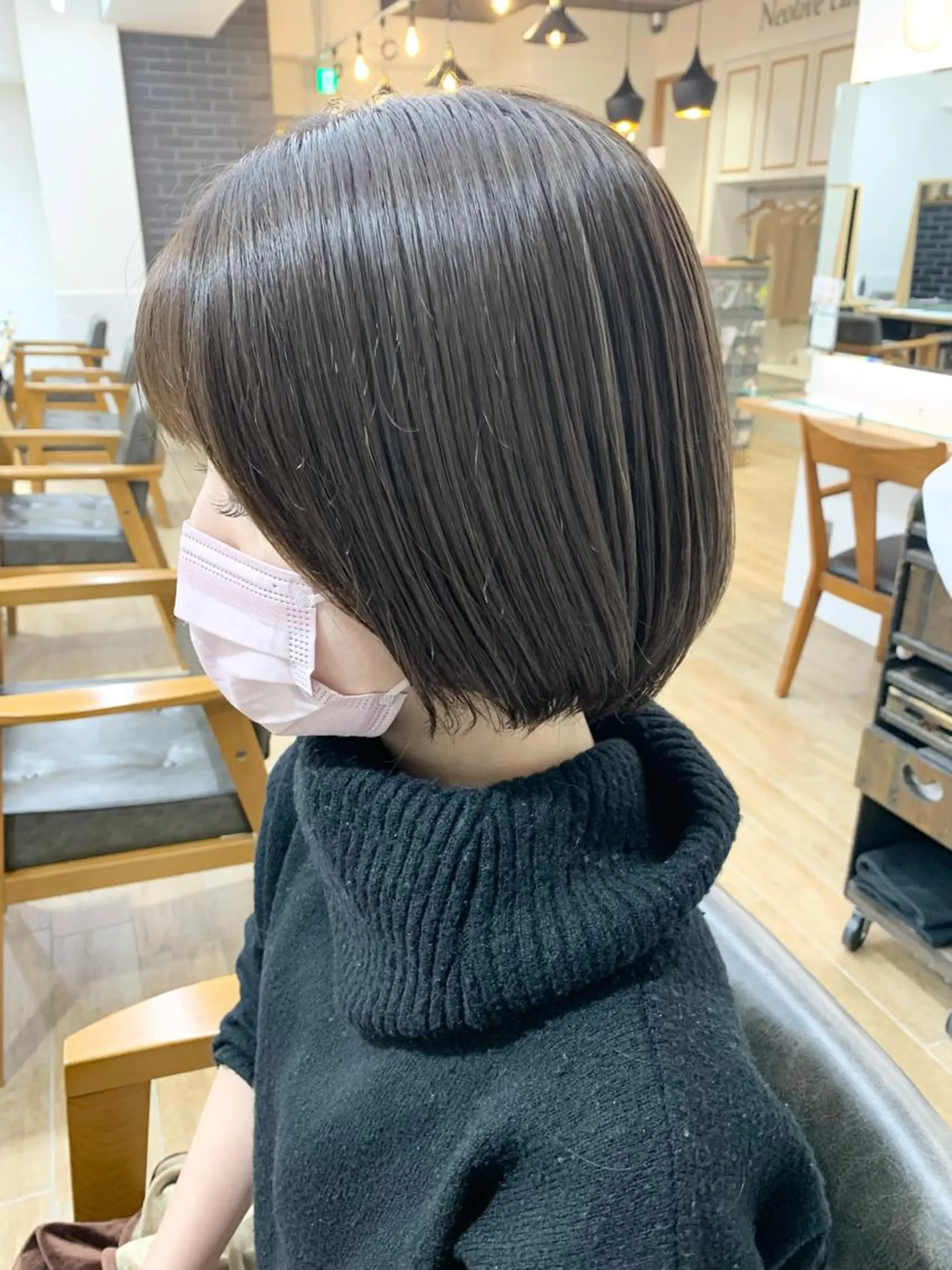 ミディアム カラー パーマ ヘアアレンジ メンズ キッズ ネイル マツエク・マツパ カット ヘアカラー レイヤーカット 🌿透け感カラーのヘアスタイル