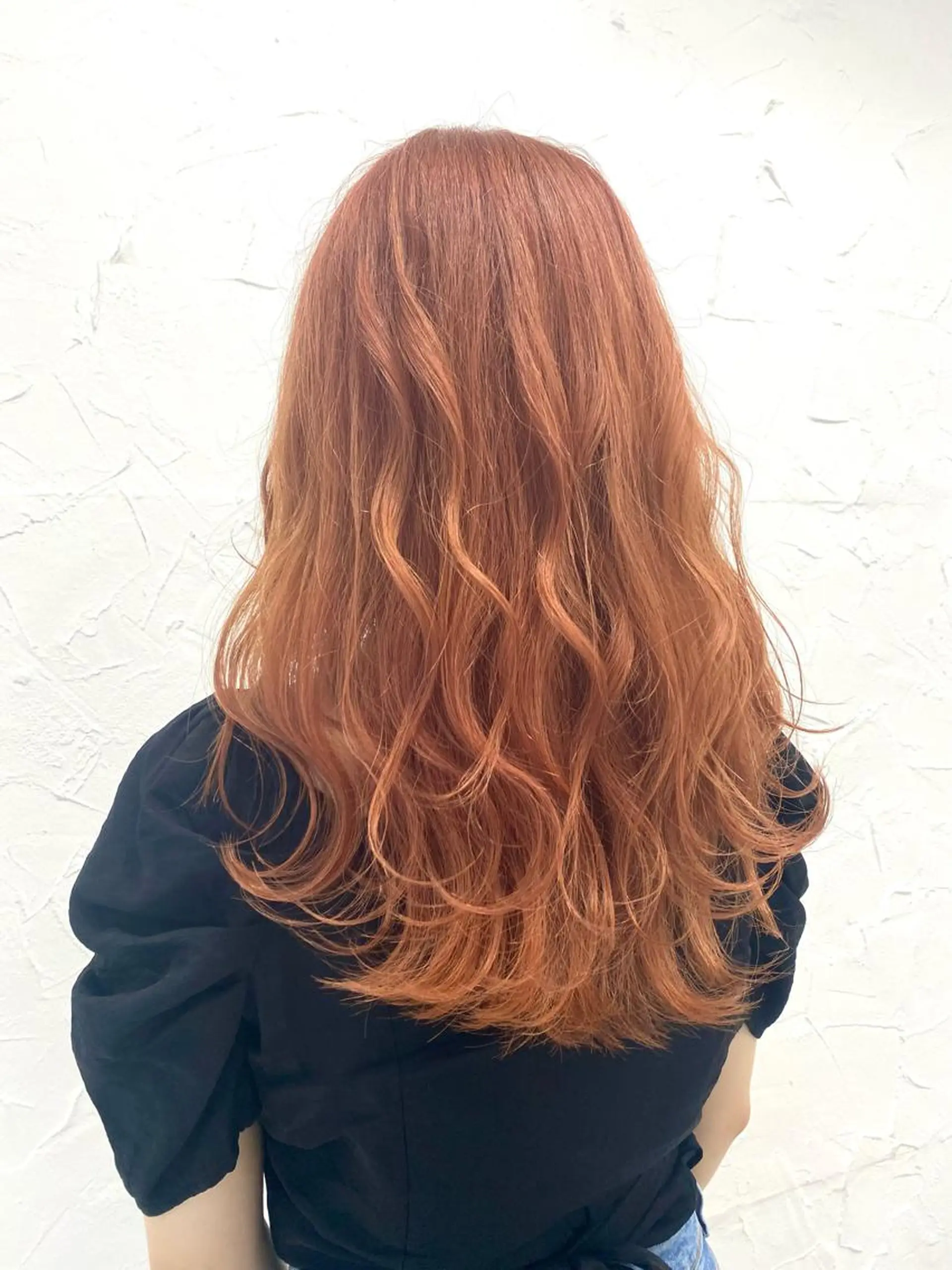 セミロング カラー バレイヤージュ ミストバング ベージュカラー 黒髪 ブリーチ 脱！黒髪 ダブルカラー【上野】のヘアスタイル