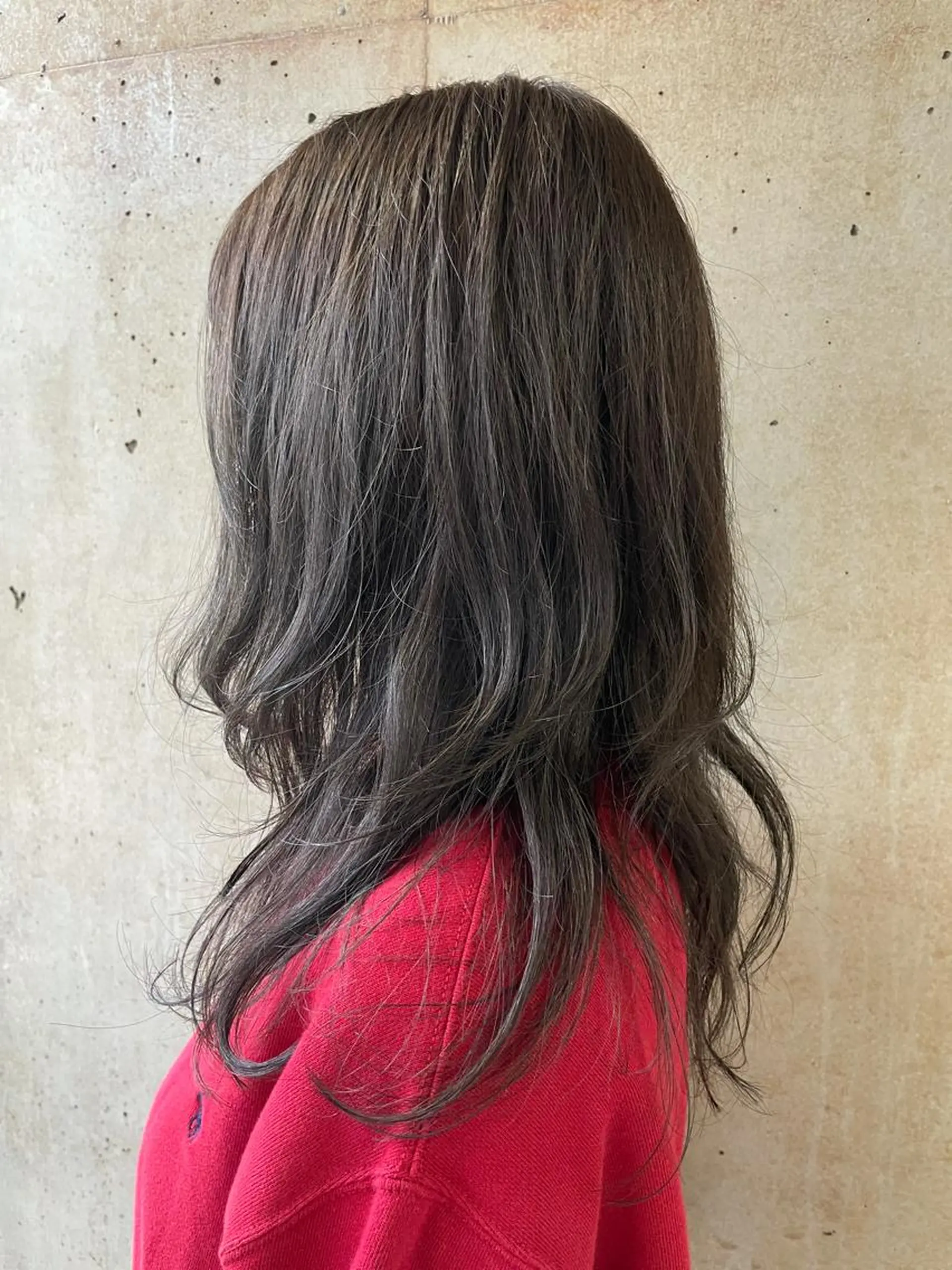 ロング カラー 顔周り/暗髪カラー 艶カラー/アベマホのヘアスタイル