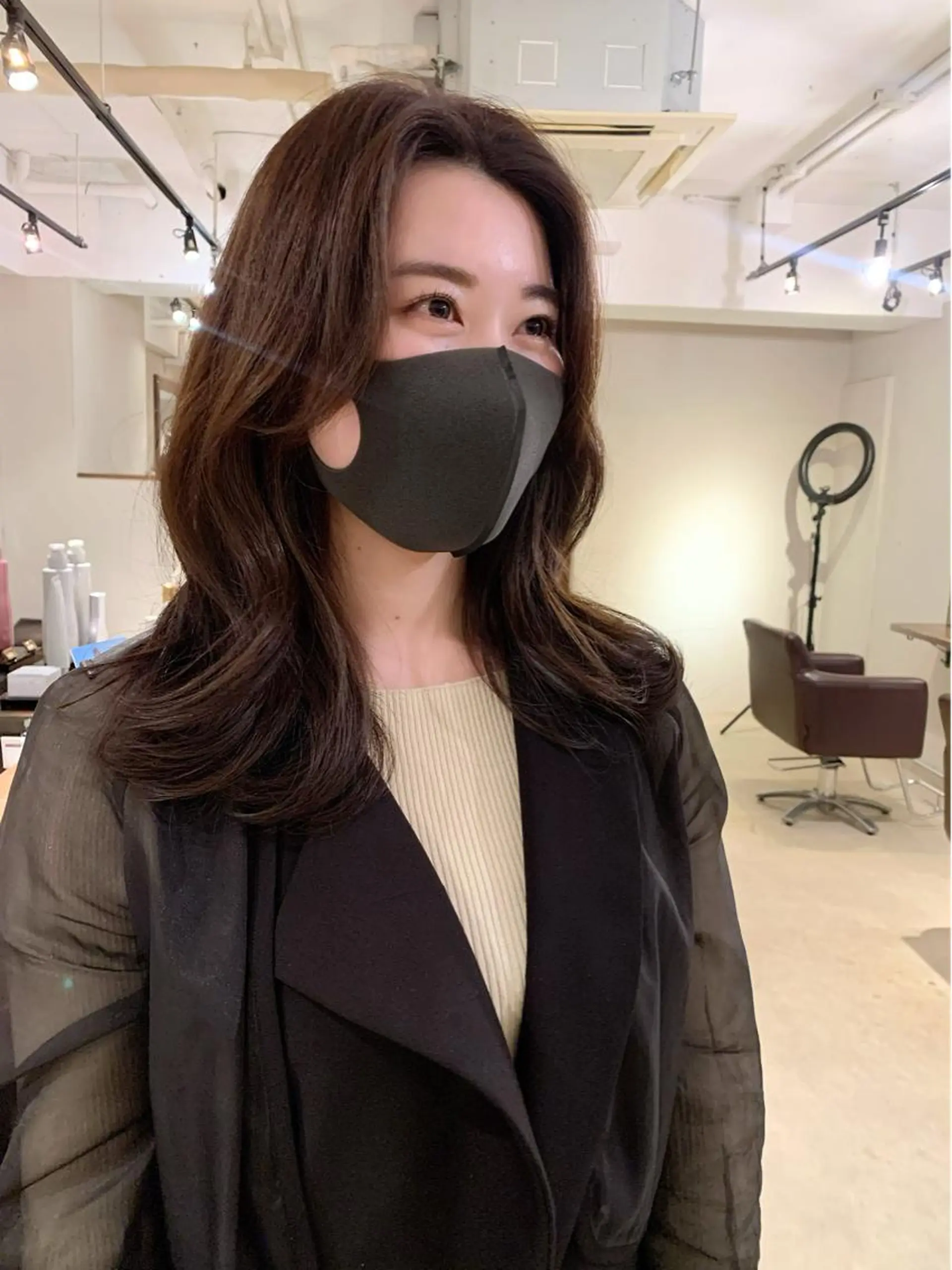 ロング カラー 透明感/オリーブ/ グレージュ/YUKAのヘアスタイル