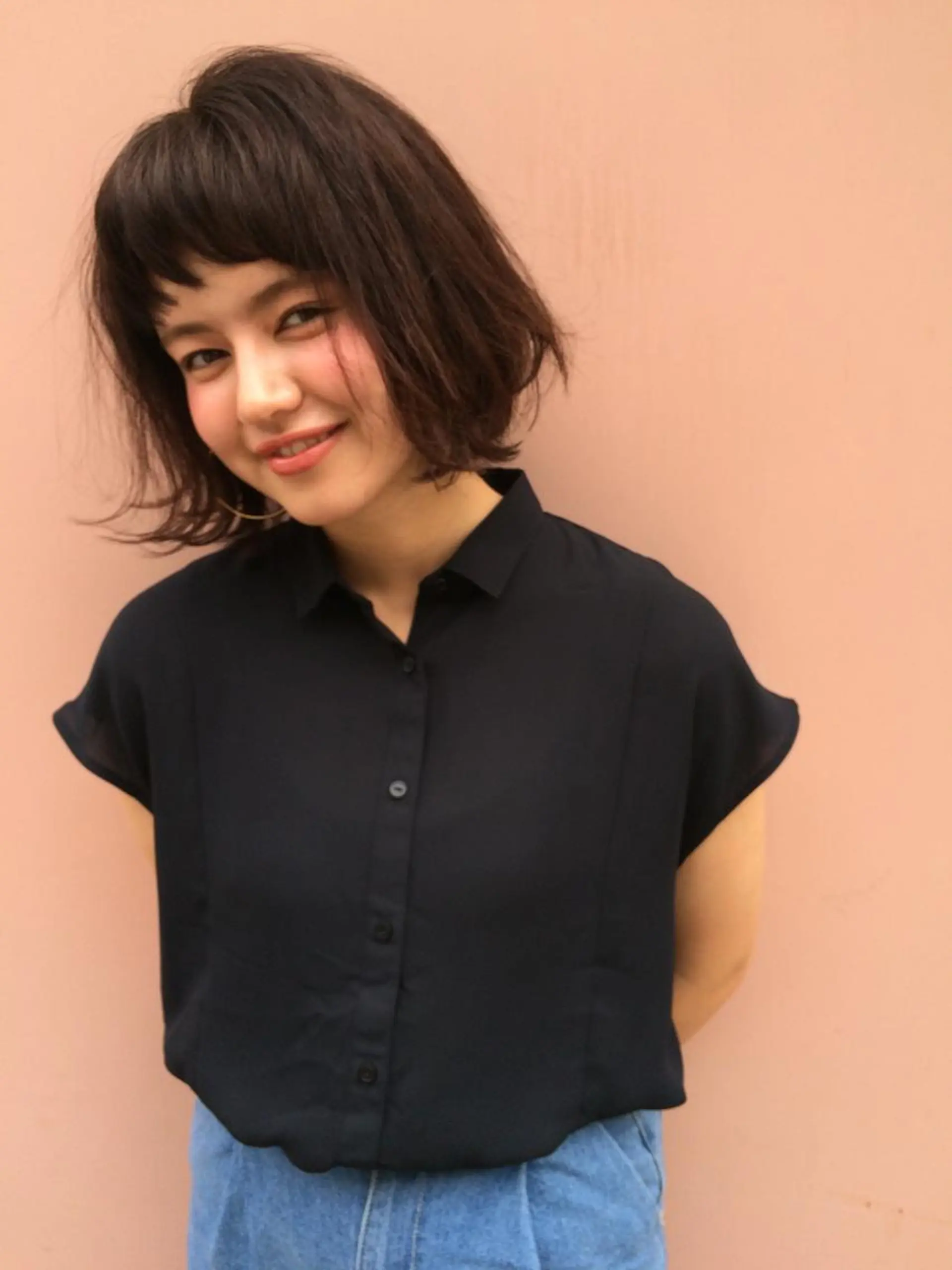 ショート ミディアム カラー パーマ 内藤 達也のヘアスタイル