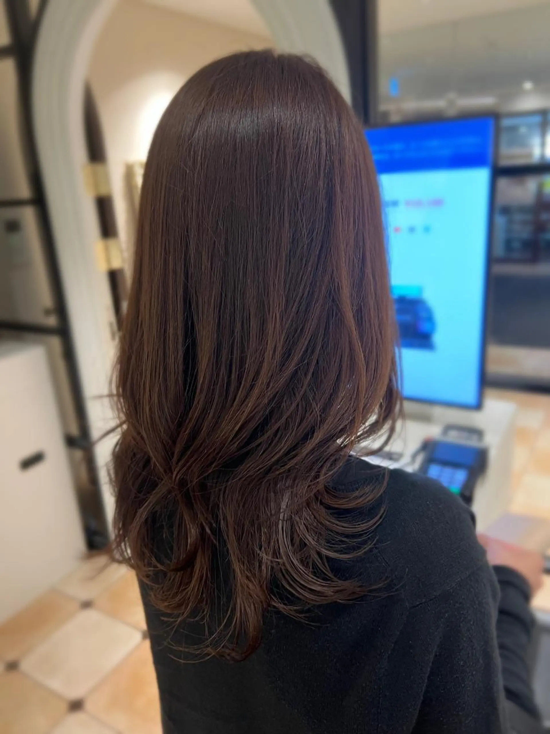 セミロング くびれヘア レイヤーカット 🧡くびれヘア/前髪 顔周り🧡久原結衣のヘアスタイル