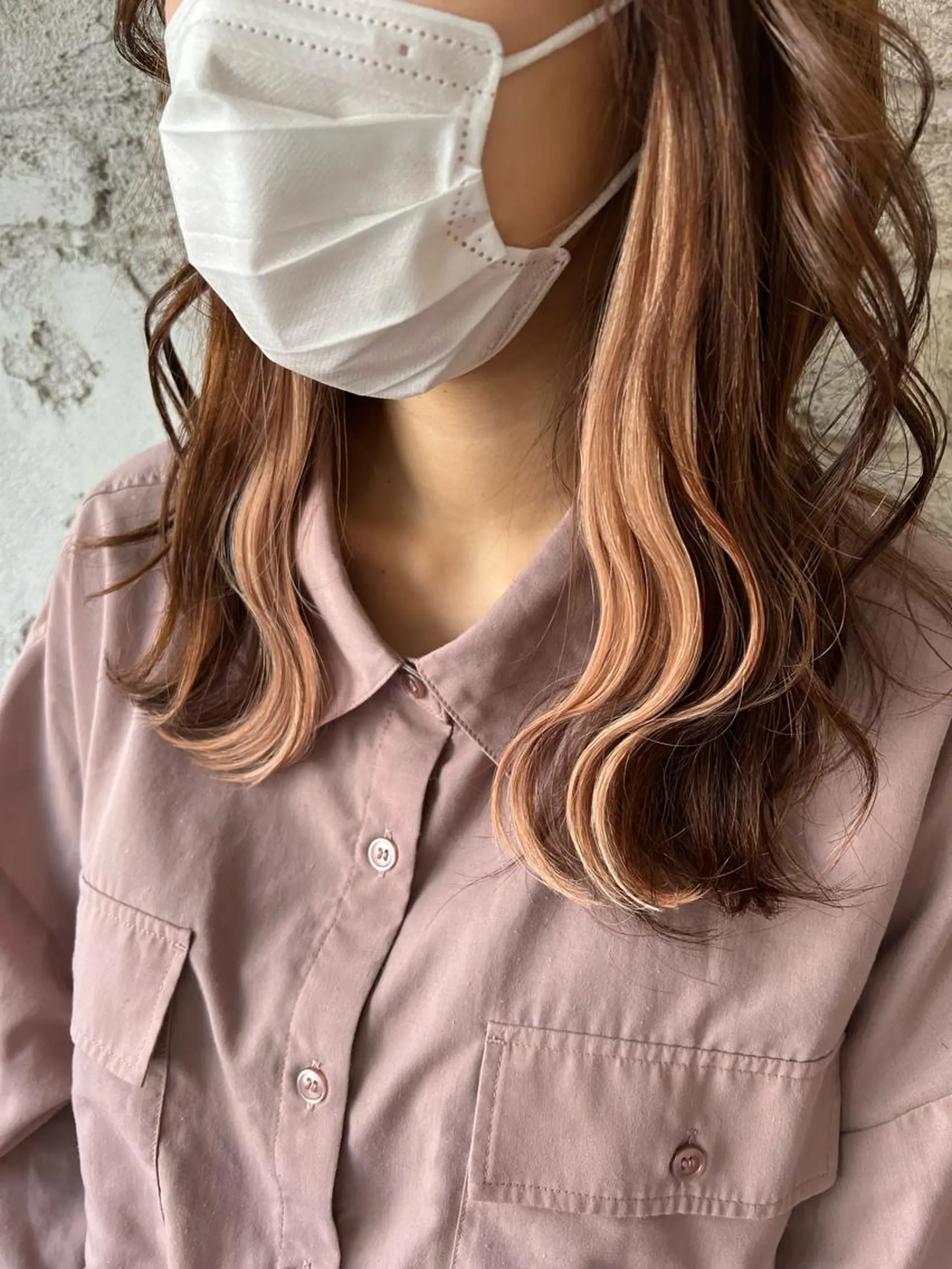 セミロング カラー エクステ＆艶カラー 🎀YURINA🎀のヘアスタイル