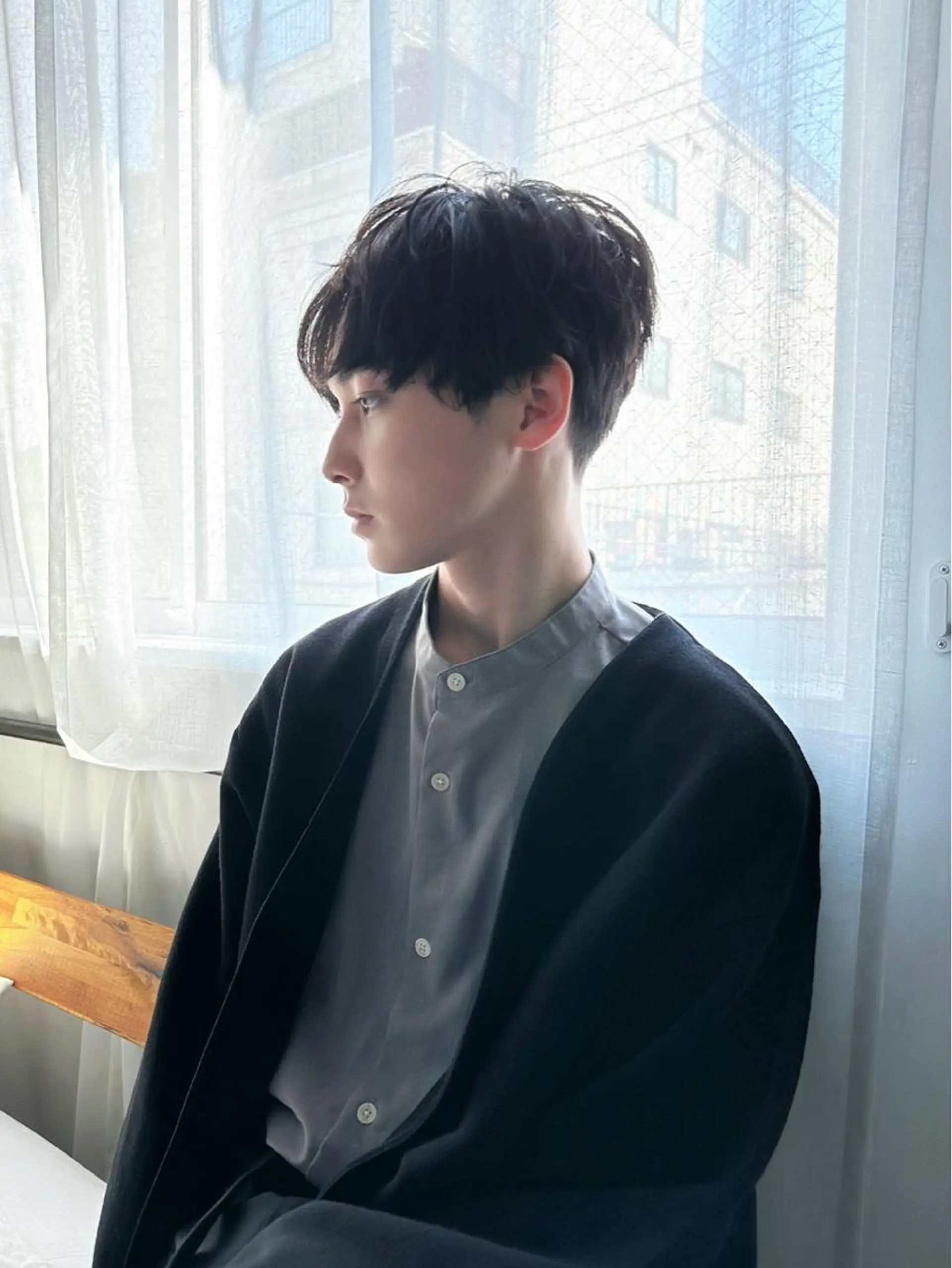 メンズ メンズ特化韓国ヘア シャドウパーマのヘアスタイル