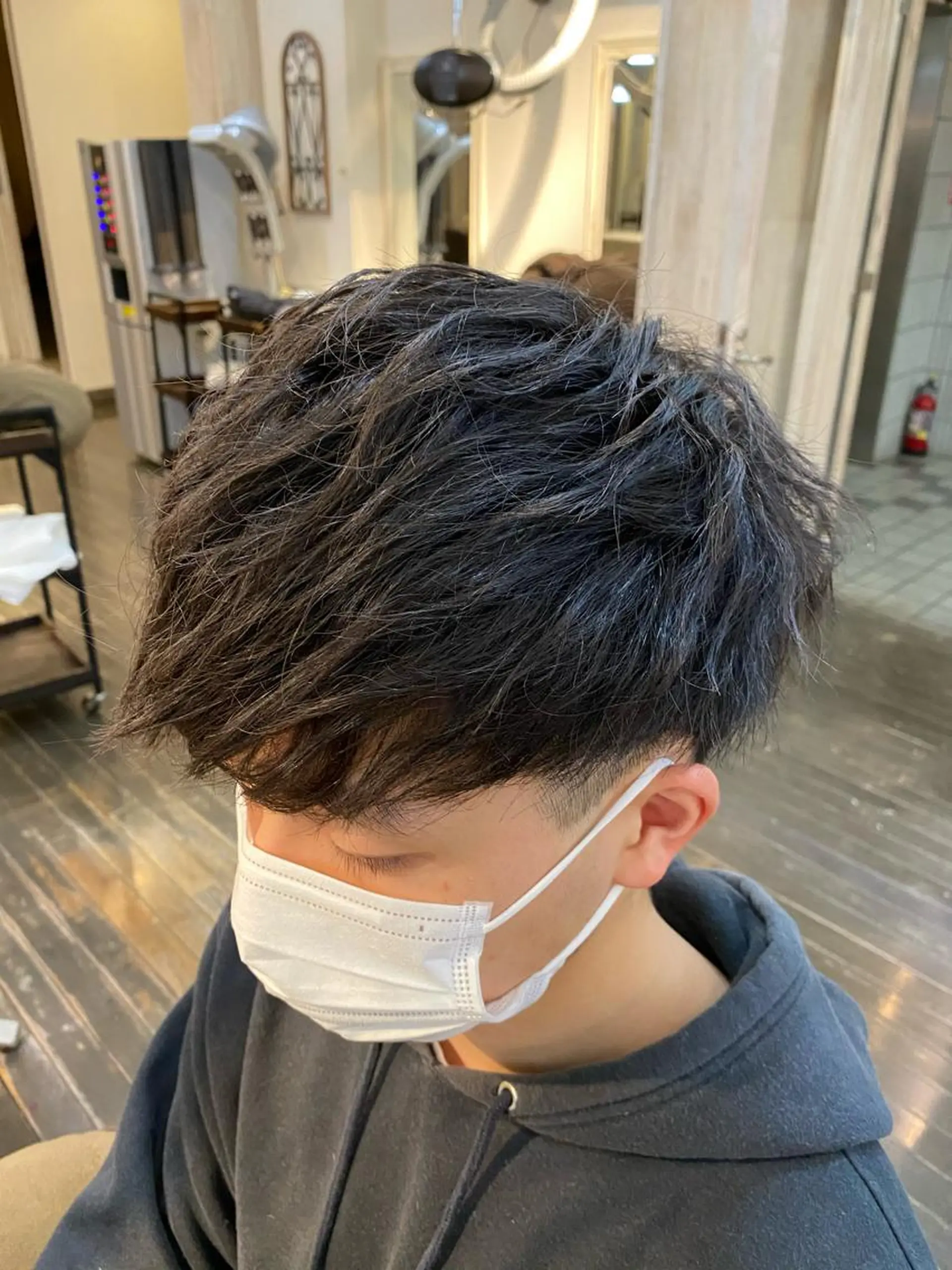 ミディアム メンズ 範馬 勇次郎のヘアスタイル