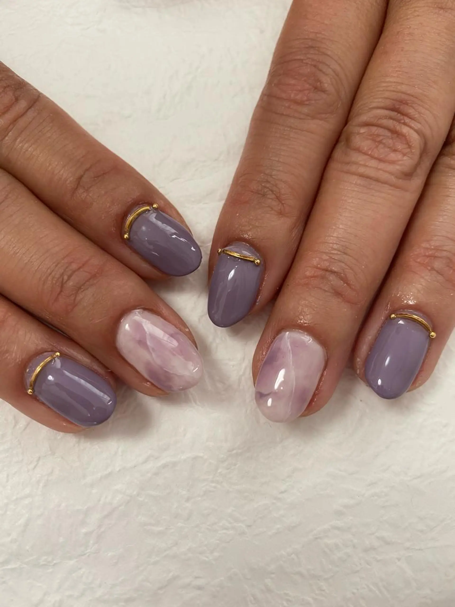 ネイル 大理石ネイル(マーブル) ワンカラーネイル かわむら りょうこのネイルデザイン