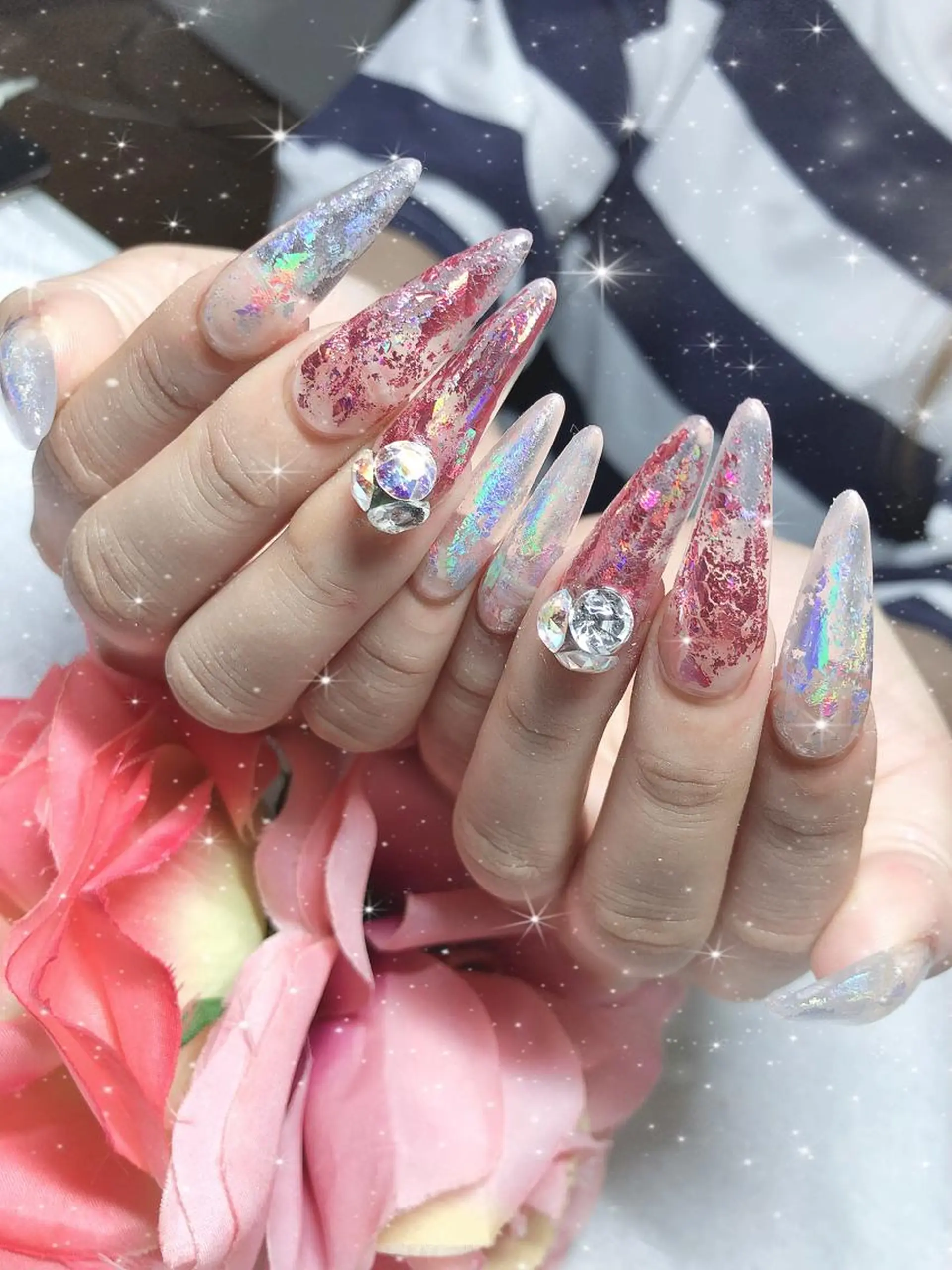 ロング ネイル ハンドネイル 《LB》ラブリエ Nail&eyeのマツエク・マツパデザイン