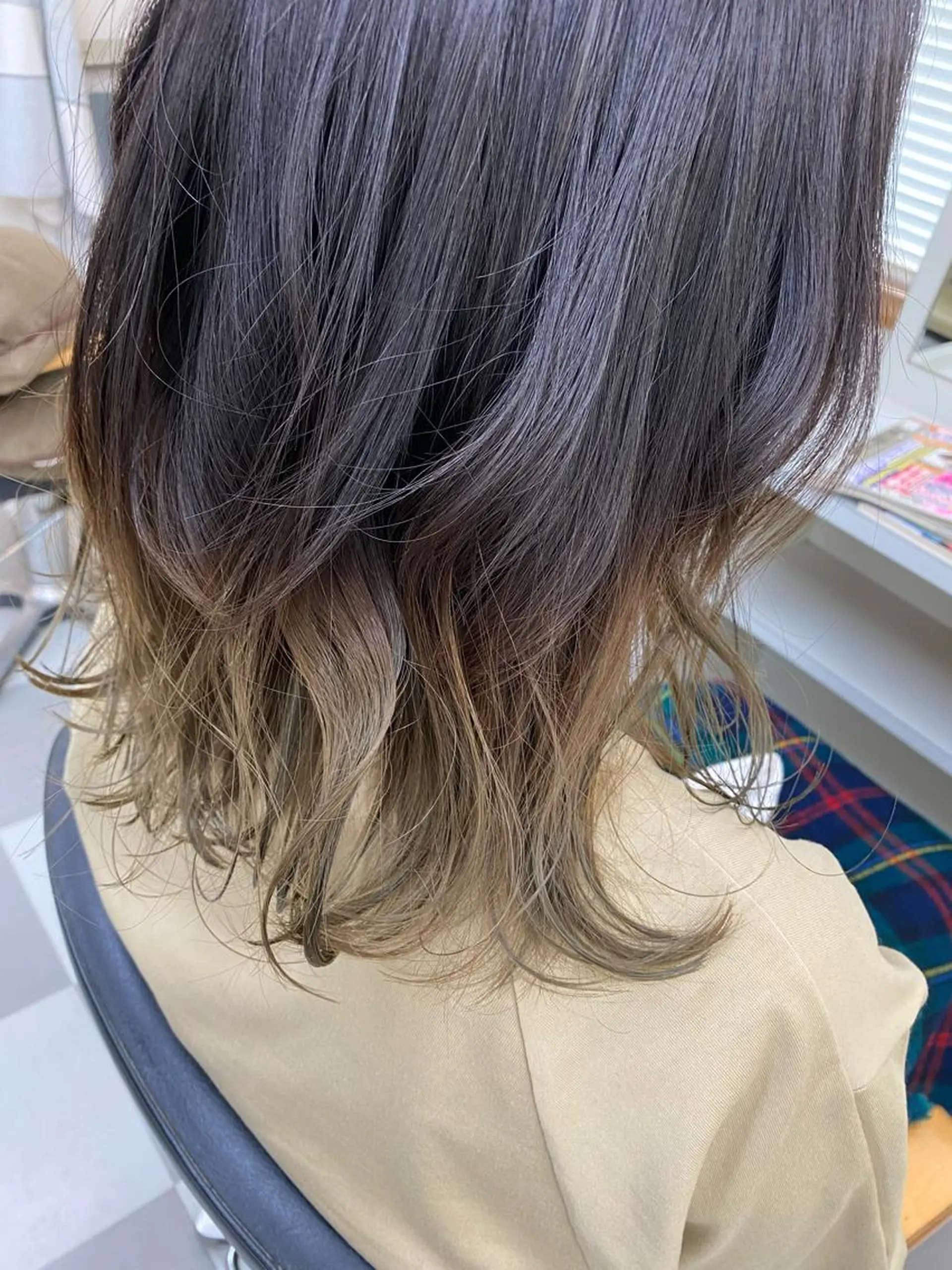 ミディアム カット ヘアカラー トリートメント 永沼 真依のヘアスタイル